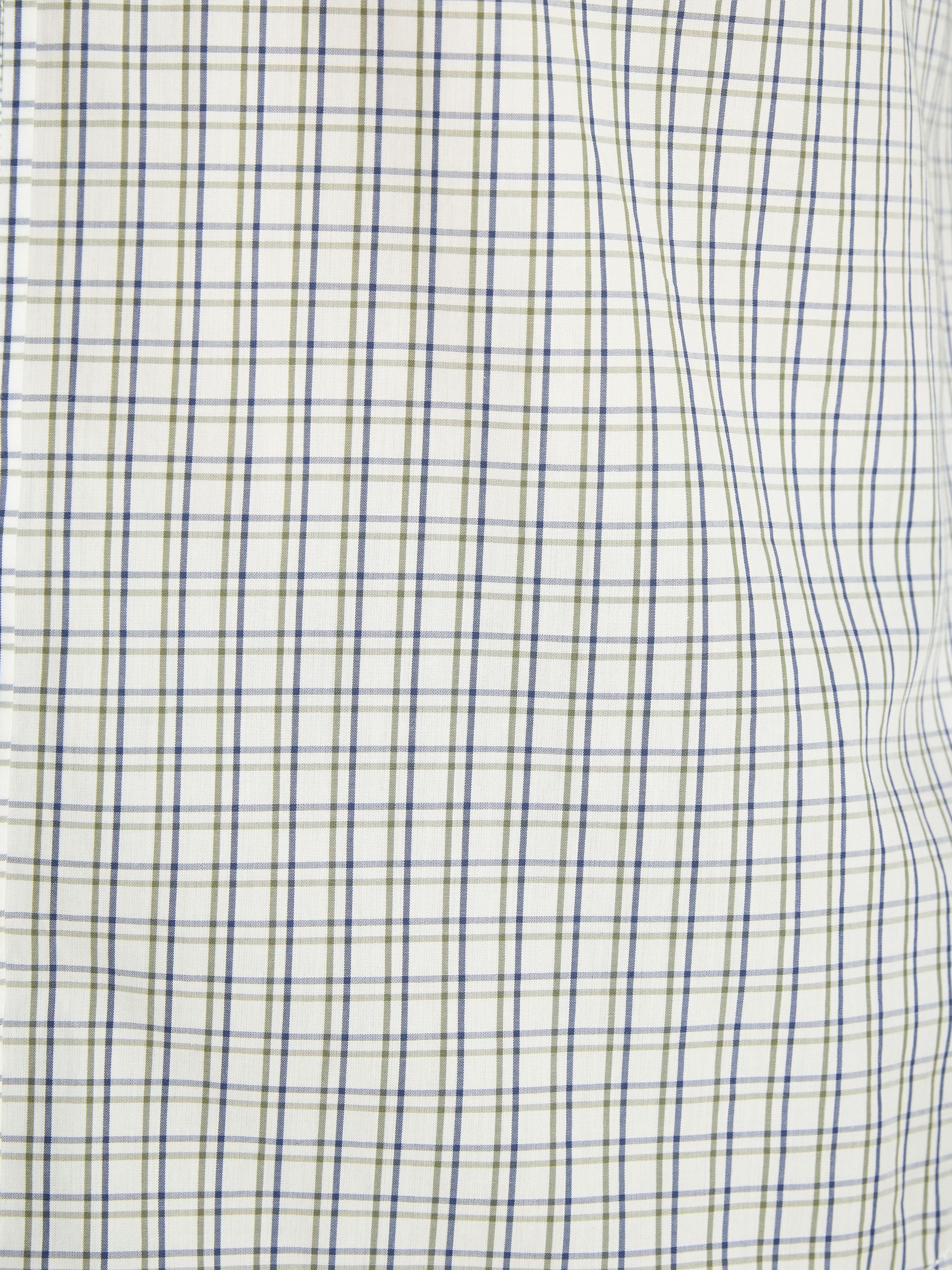 2 Pack Blue/Green Check Lightweight Cotton Shirts Classic Fit - Image 9 of 9 2 Pack Blue/Green Check Lightweight Cotton Shirts Classic Fit - Image 9 of 9