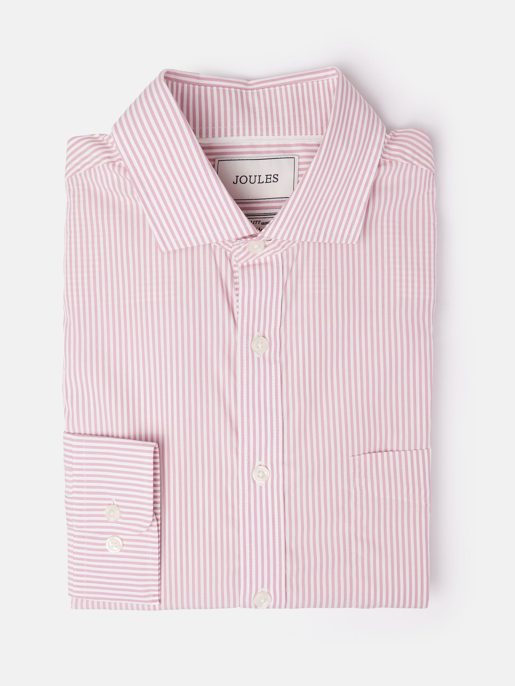 2 Pack Blue/Pink Stripe Lightweight Cotton Shirts Classic Fit - Image 9 of 9