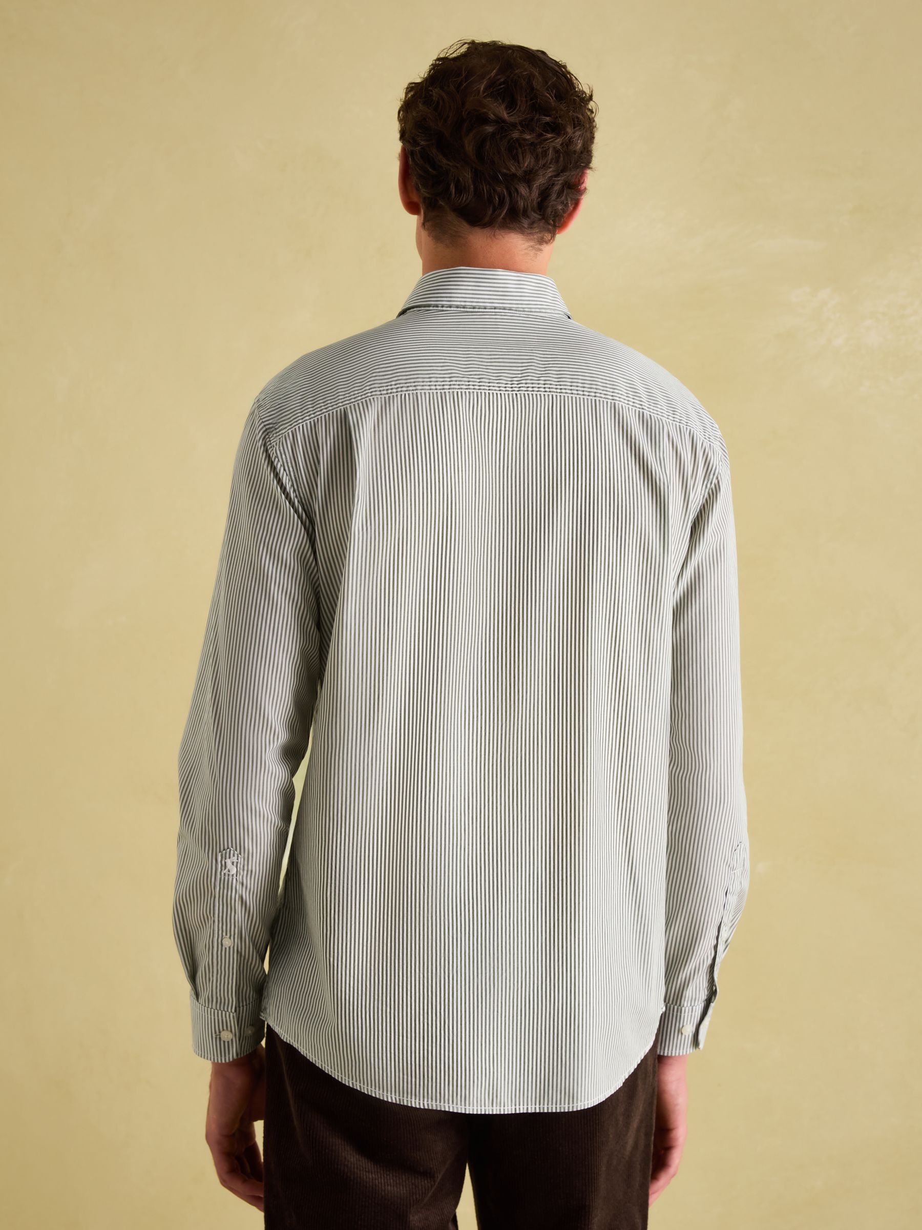3 Pack Green/Blue Lightweight Cotton Shirts Classic Fit - Image 7 of 20