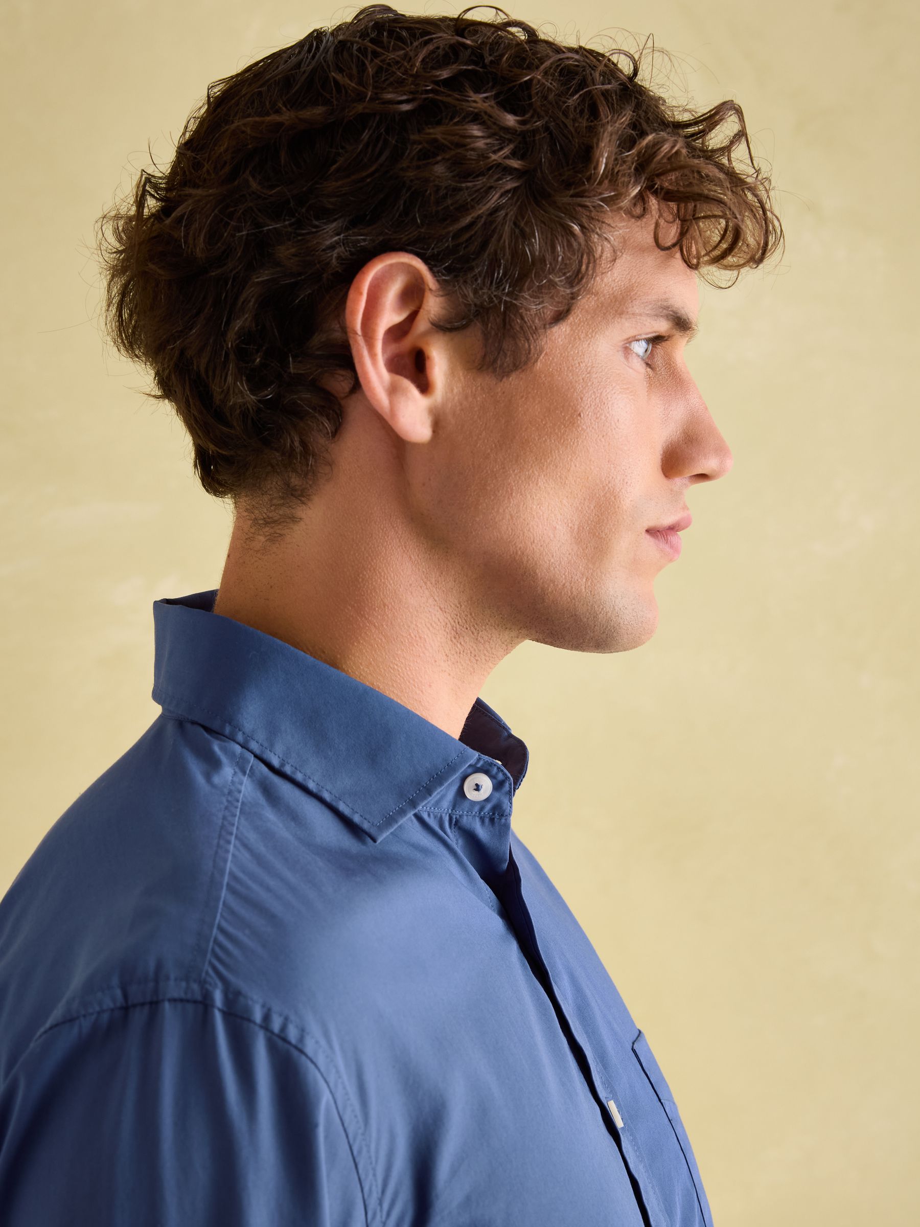 3 Pack Green/Blue Lightweight Cotton Shirts Classic Fit - Image 8 of 20