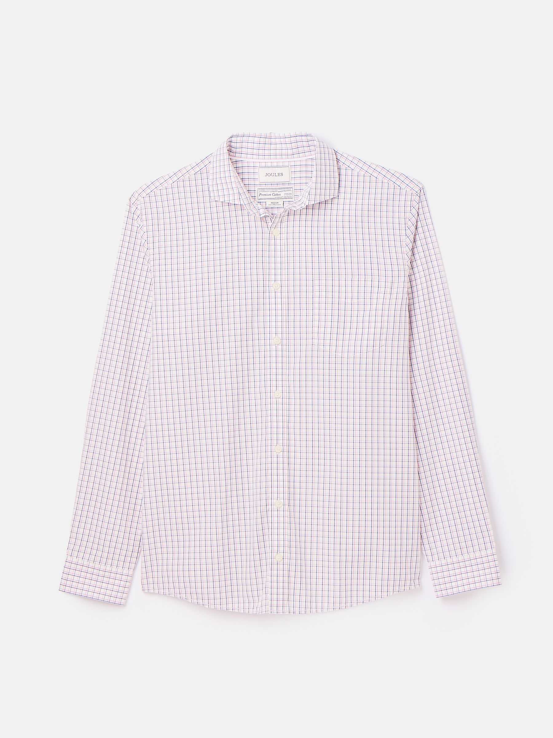 3 Pack Blue/ Pink Check / Green Stripe Lightweight Cotton Shirts Classic Fit - Image 11 of 13