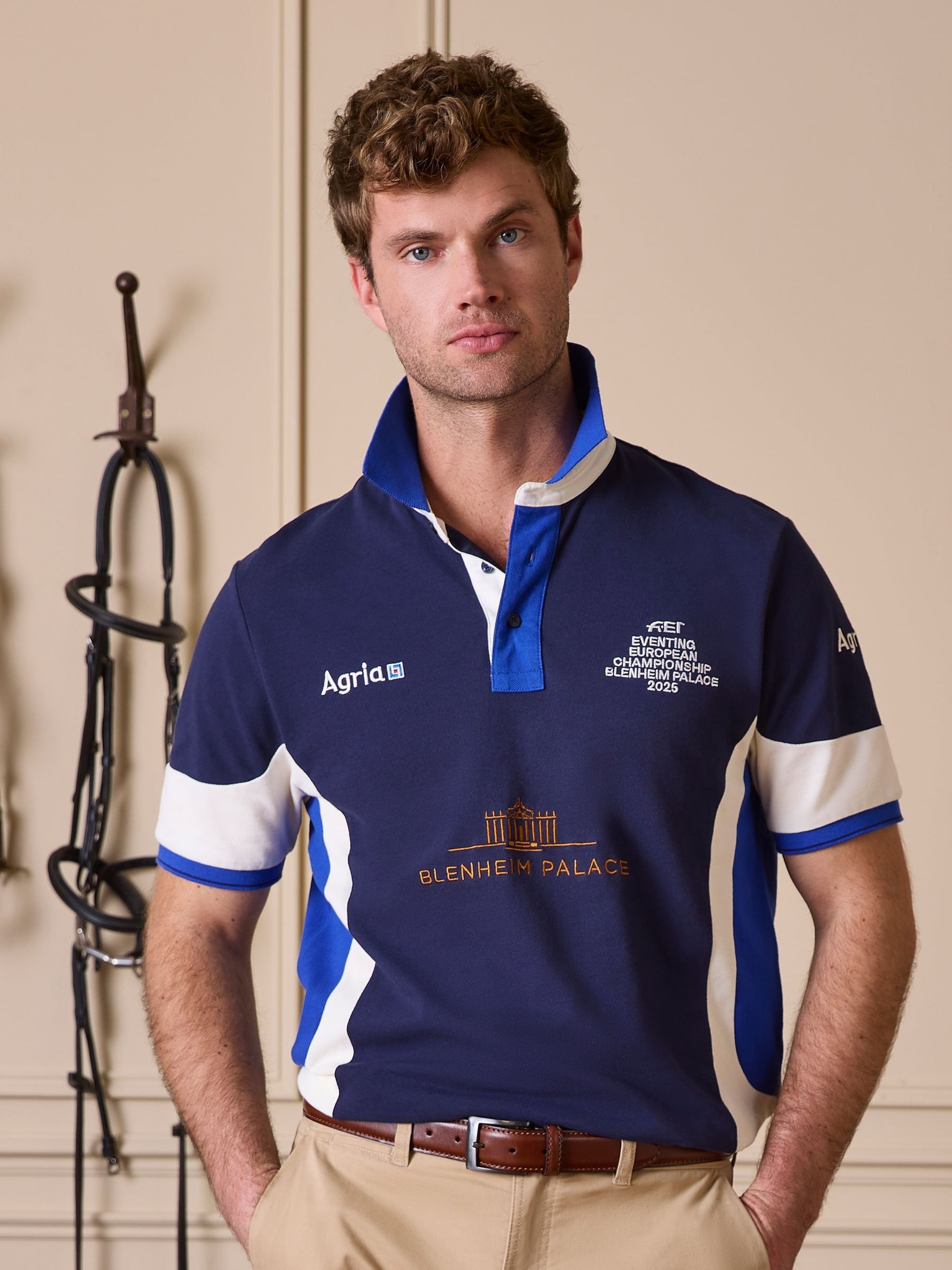 Official Blenheim Navy European Championship Pique Polo Shirt - Image 1 of 14