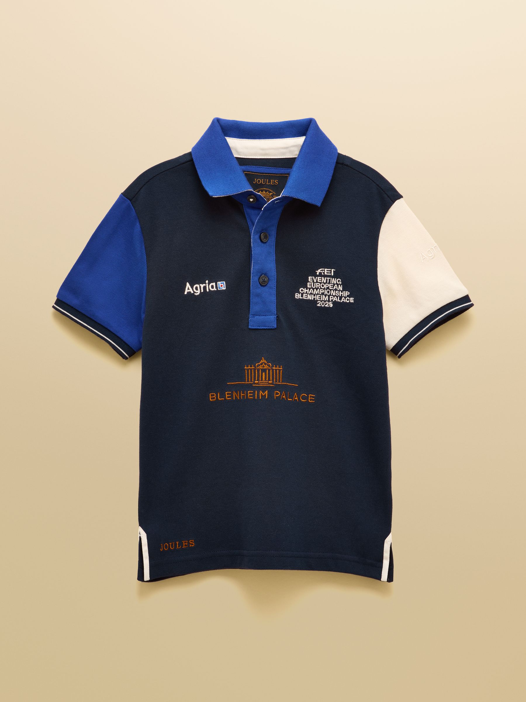 Kids' Official Navy Blenheim European Championship Pique Polo Shirt - Image 1 of 2