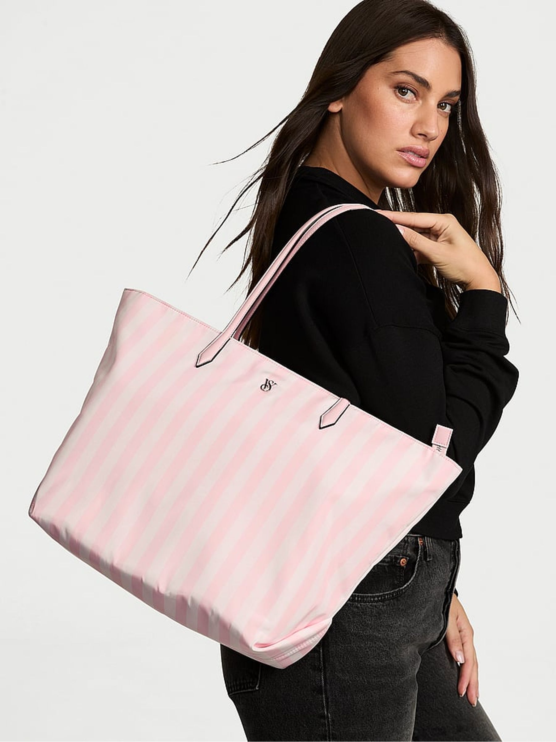 Iconic Stripe Pink Tote Bag - Image 3 of 3