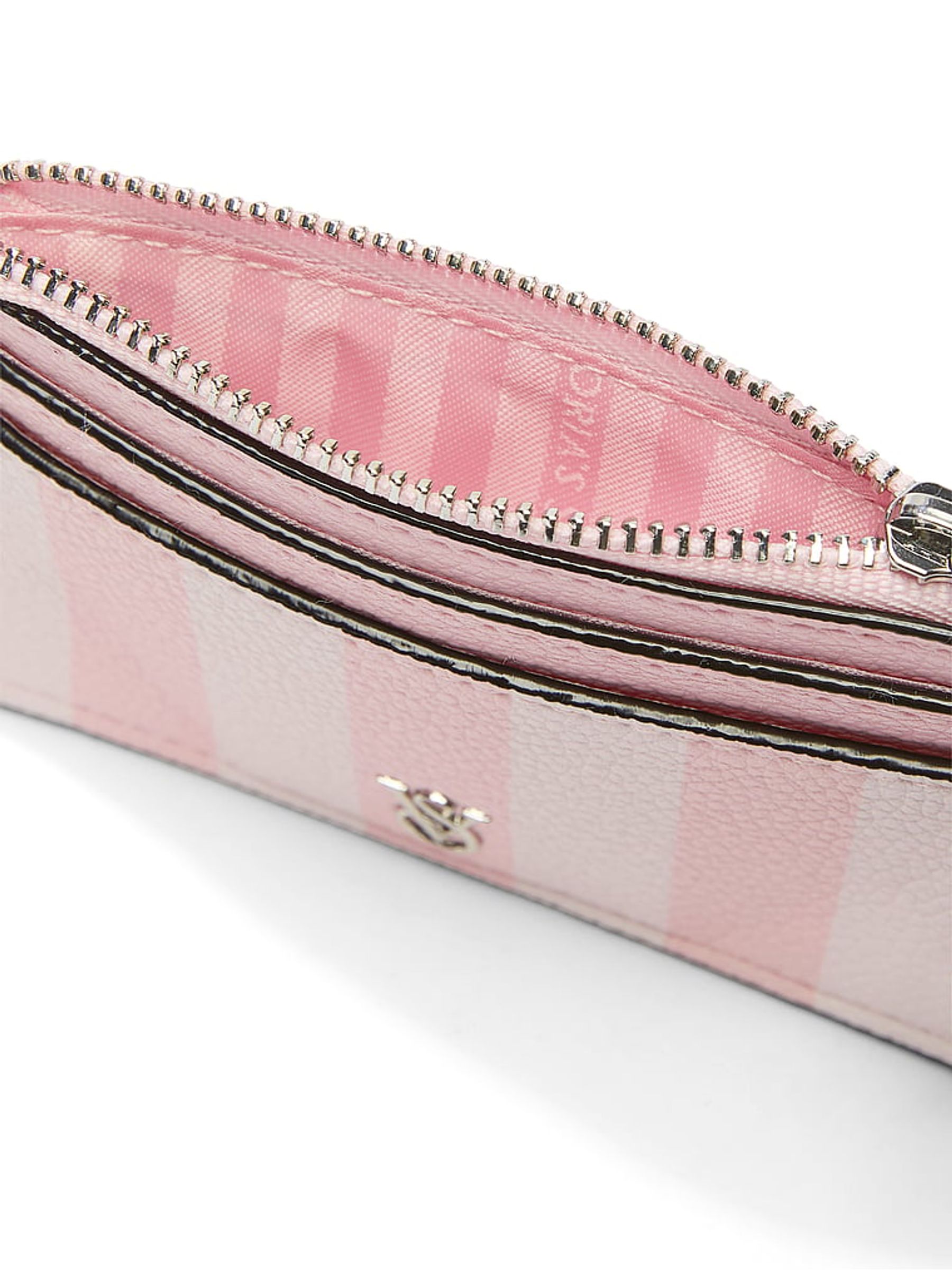 Iconic Stripe Pink Card Holder Keyring - Image 3 of 3
