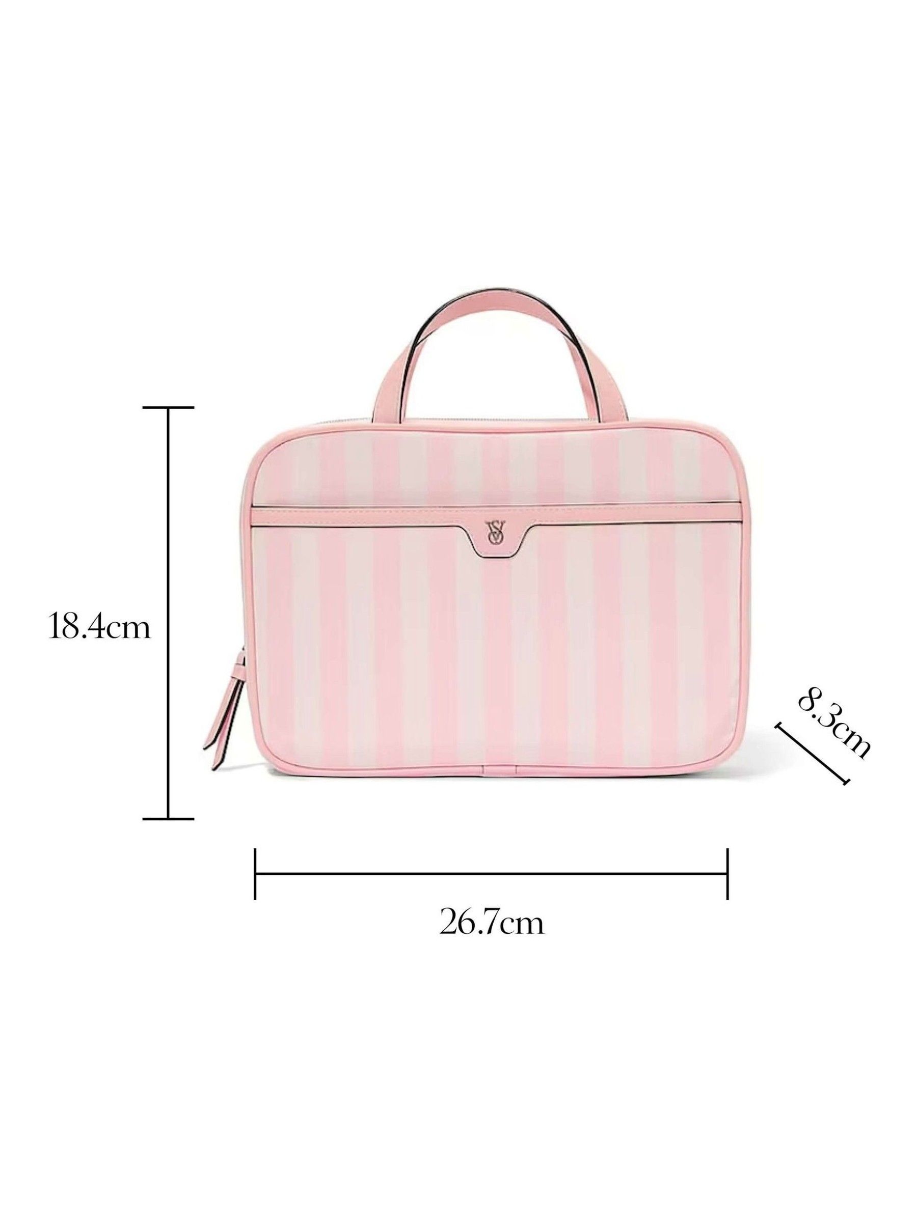 Iconic Stripe Pink Jetsetter Hanging Makeup Bag - Image 4 of 4