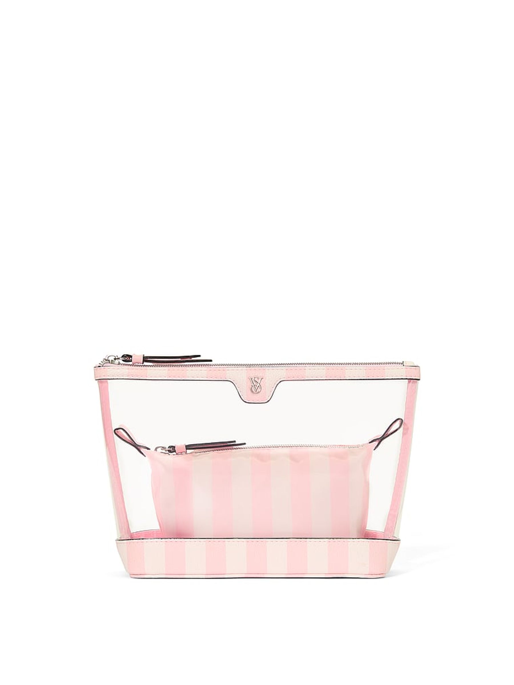Iconic Stripe Pink AM/PM Makeup Bag Duo - Image 2 of 3