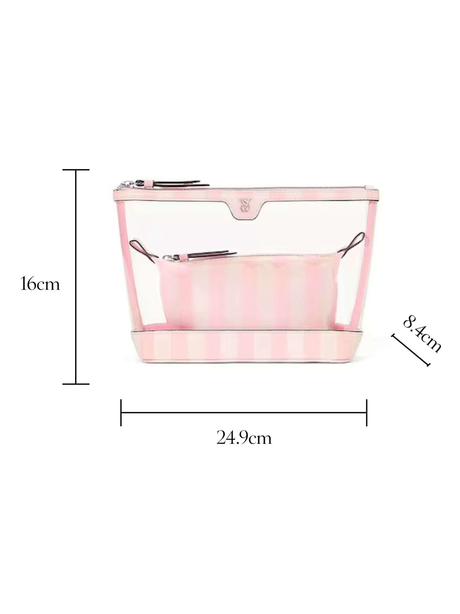 Iconic Stripe Pink AM/PM Makeup Bag Duo - Image 4 of 4