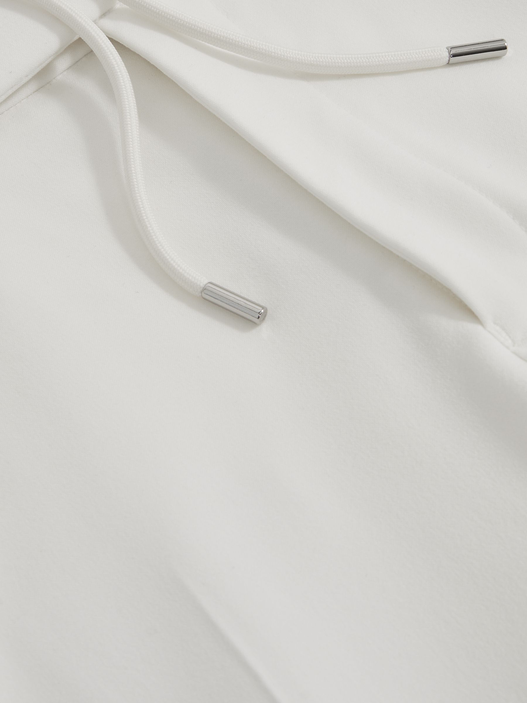 Stretch Slim Fit Drawstring Trousers in White - Image 5 of 5