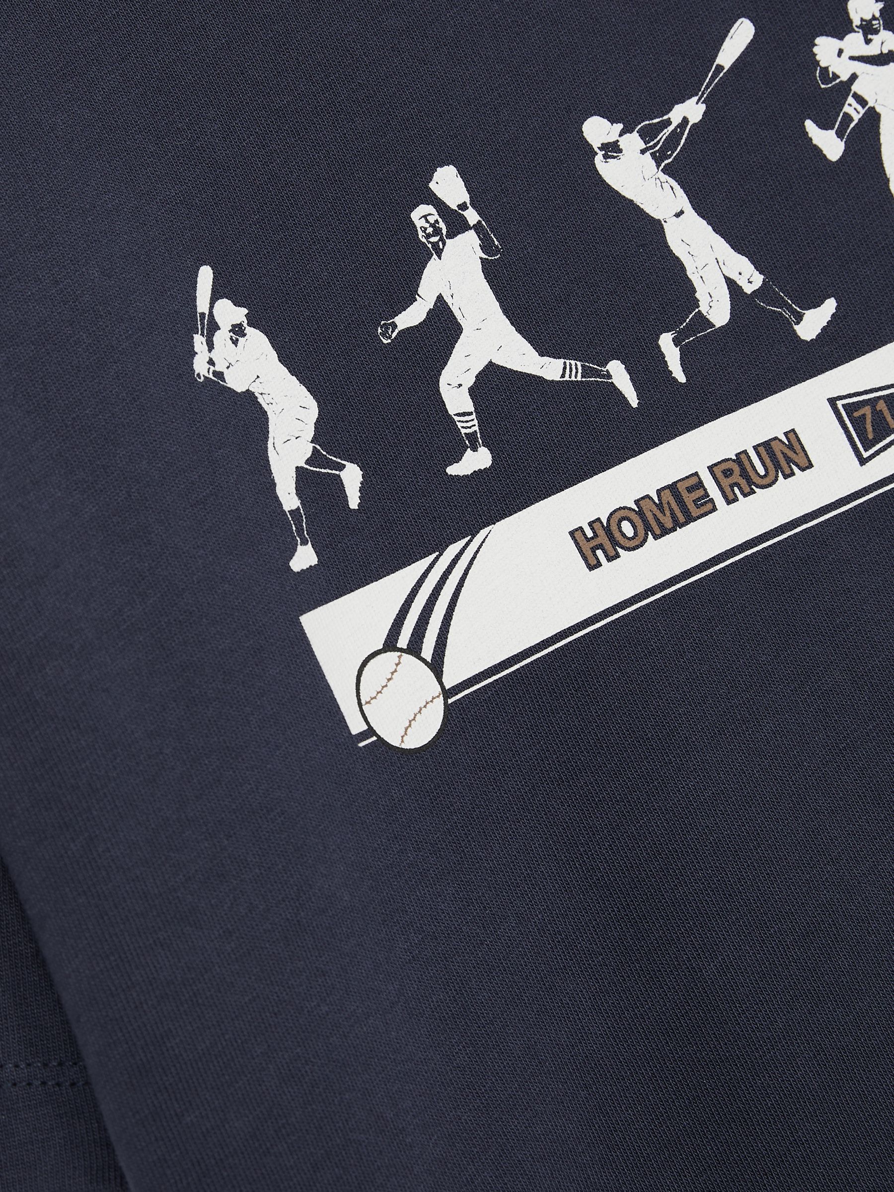 9-13 yrs Cotton Varsity League Oversize T-Shirt in Petrol Blue - Image 4 of 4