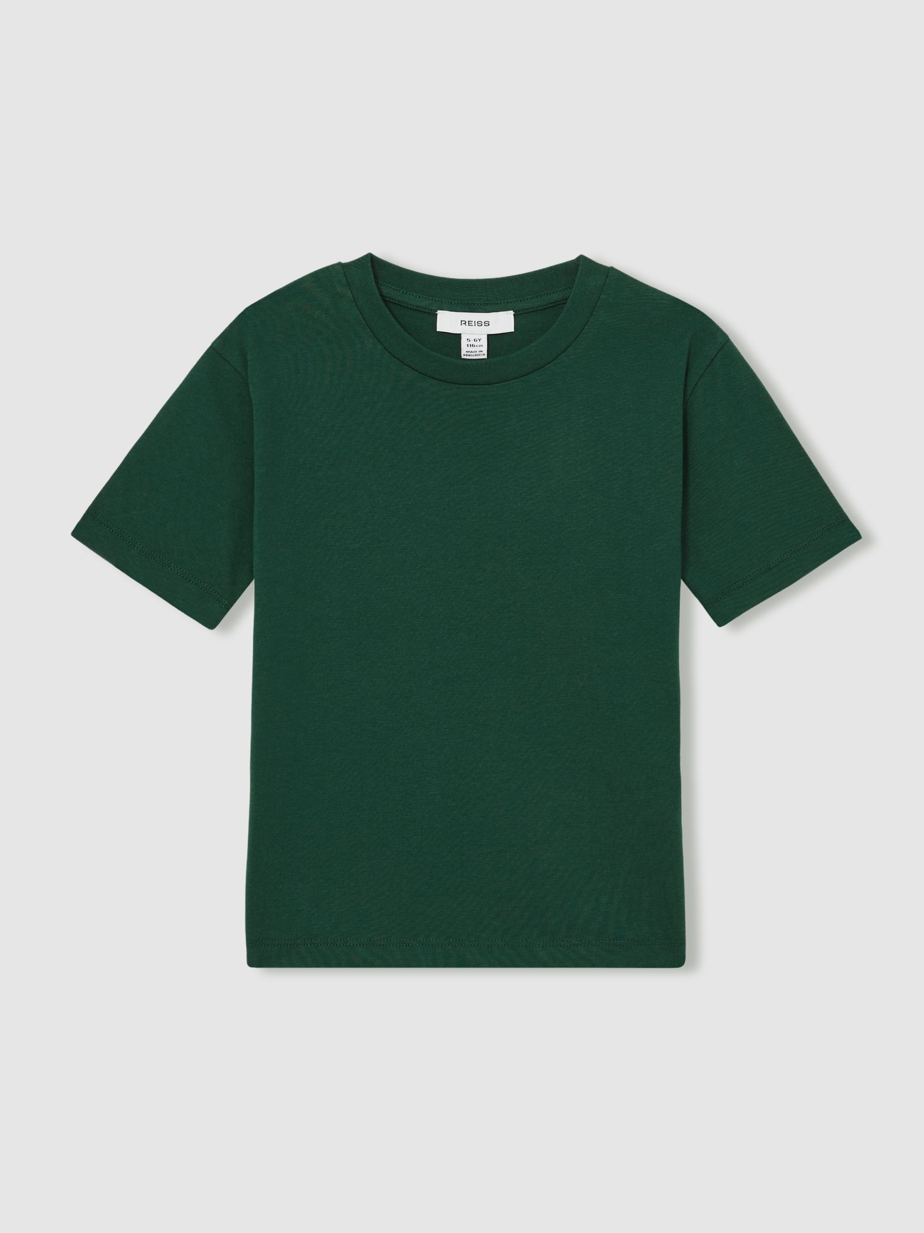 Crew Neck T-Shirt in Amiee Green - Image 1 of 4