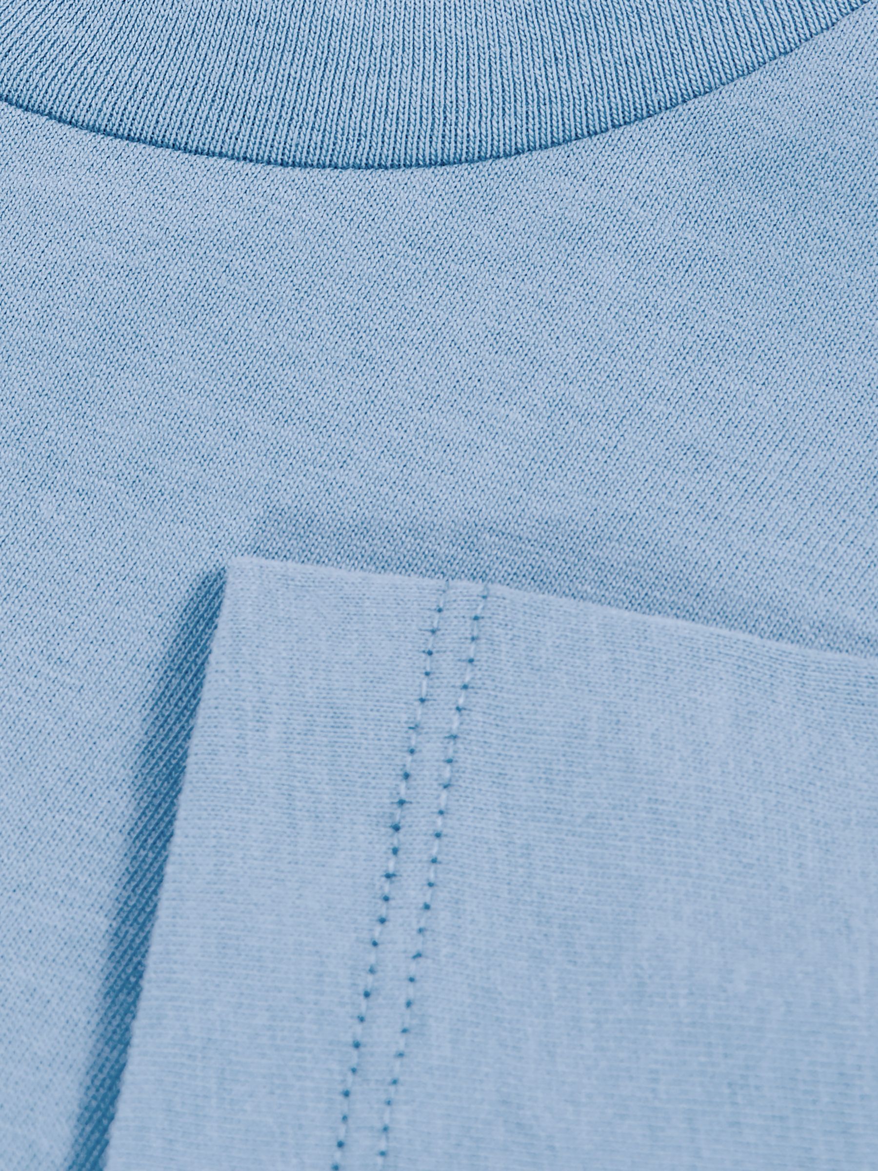 Crew Neck T-Shirt in Dusty Blue - Image 4 of 4