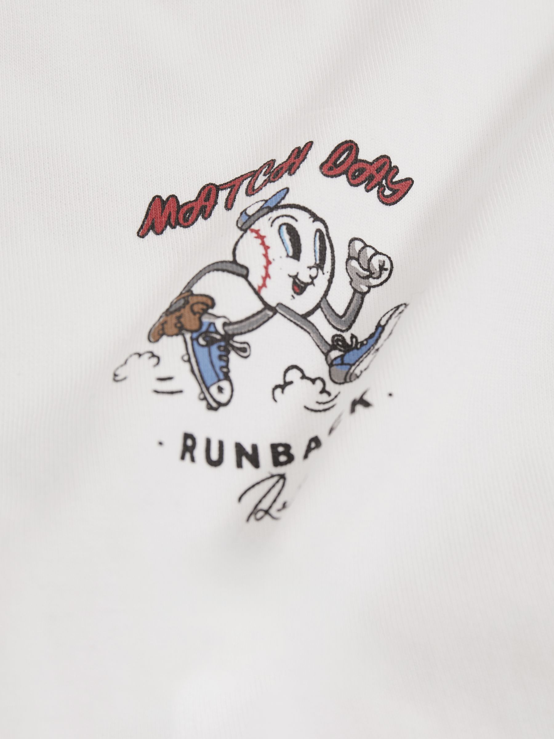 3-9 yrs Cotton Oversized Match Day T-Shirt in Off White - Image 5 of 5