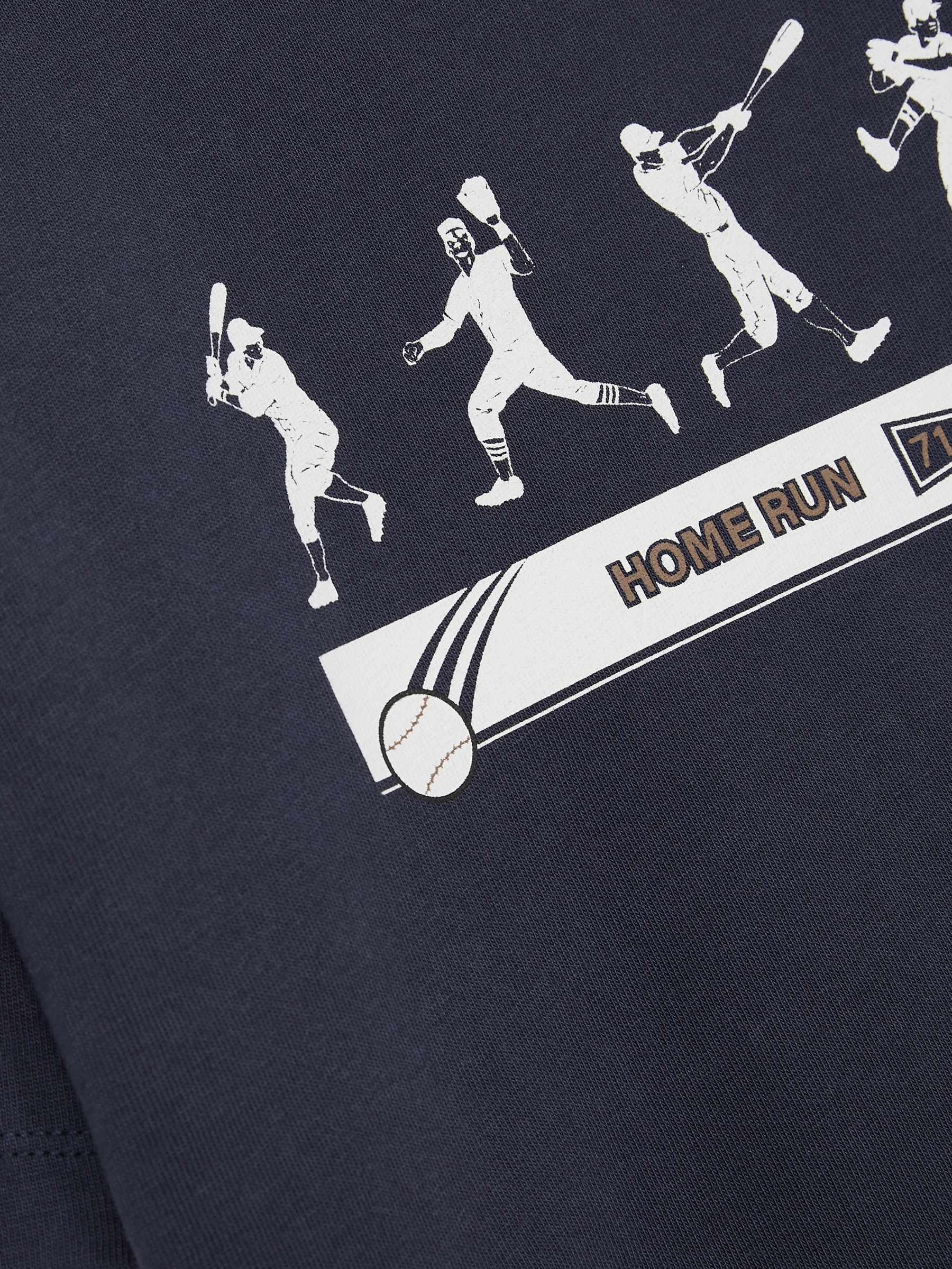 3-9 yrs Cotton Varsity League Oversize T-Shirt in Petrol Blue - Image 4 of 4