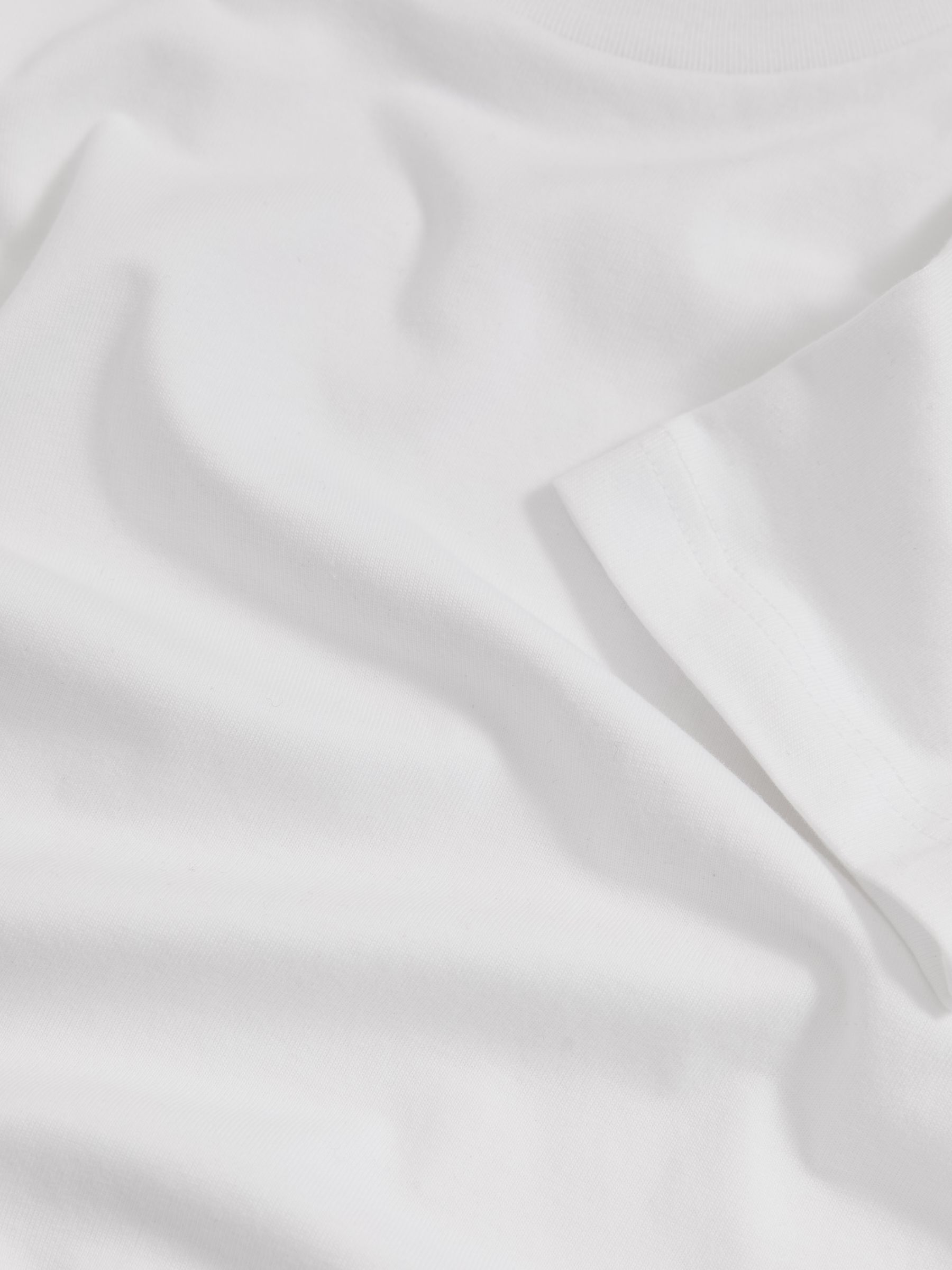 Cotton Crew-Neck T-Shirts 3 Pack in White - Image 4 of 4