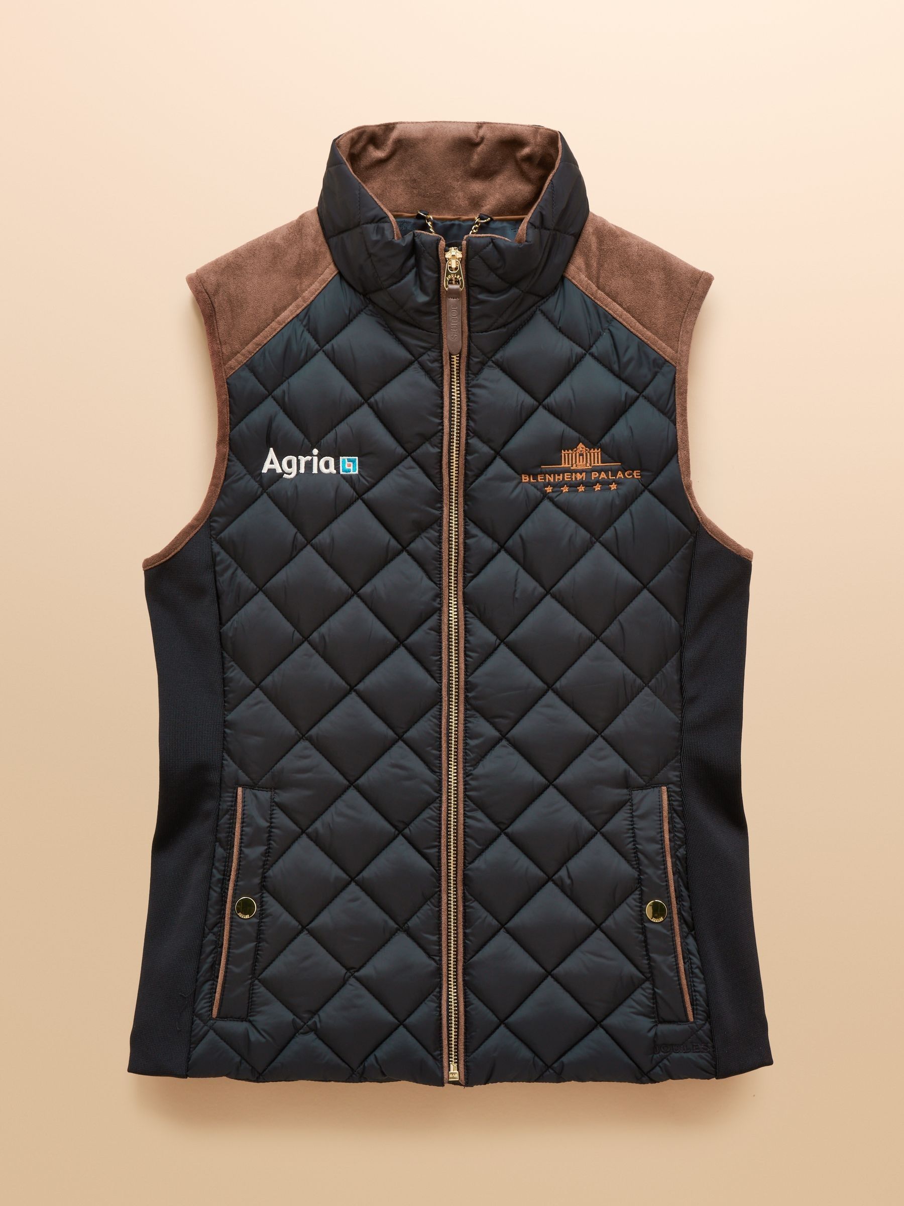Official Blenheim Navy European Championship Showerproof Diamond Quilted Gilet - Image 12 of 12