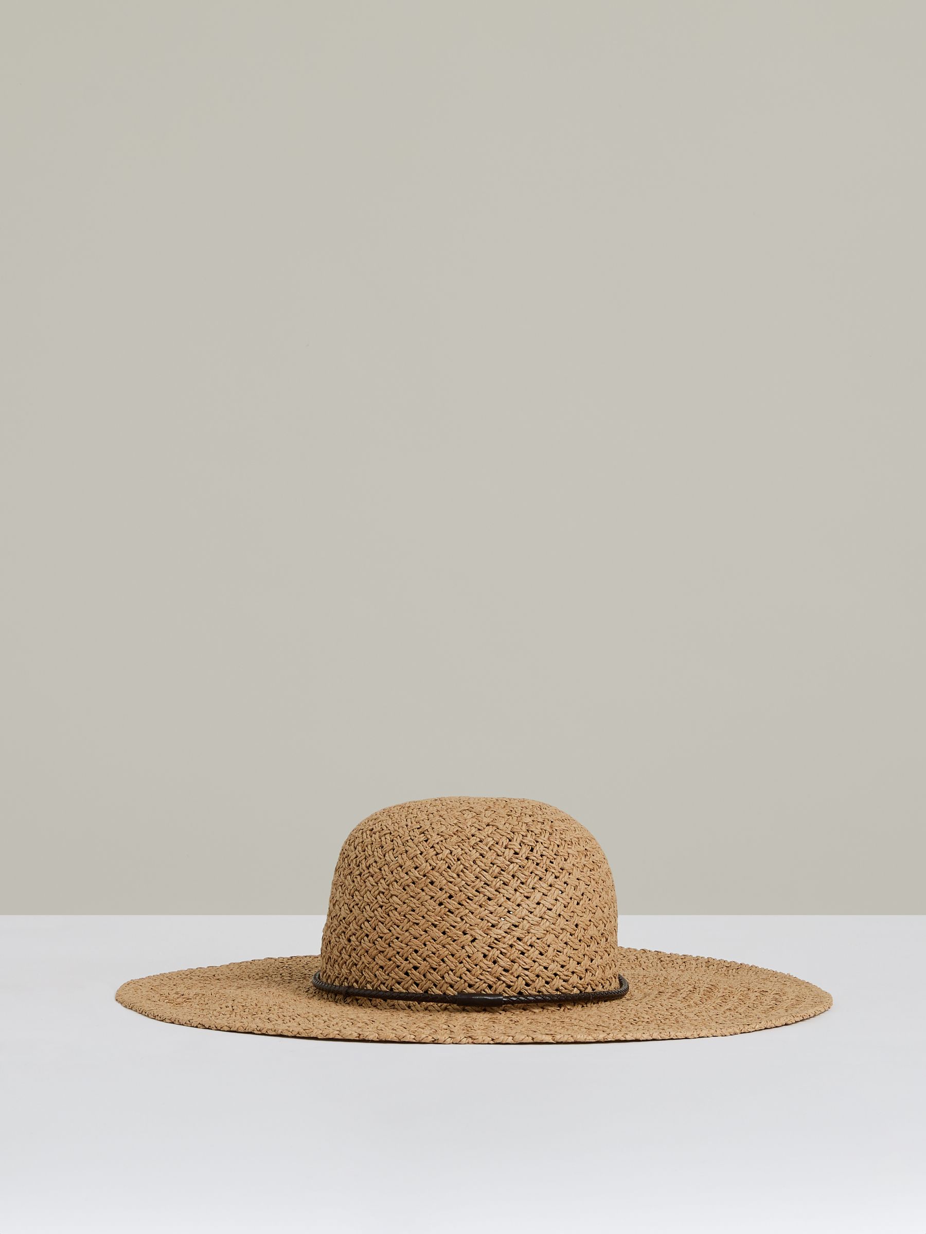 Woven Wide Brim Straw Hat in Natural - image 3