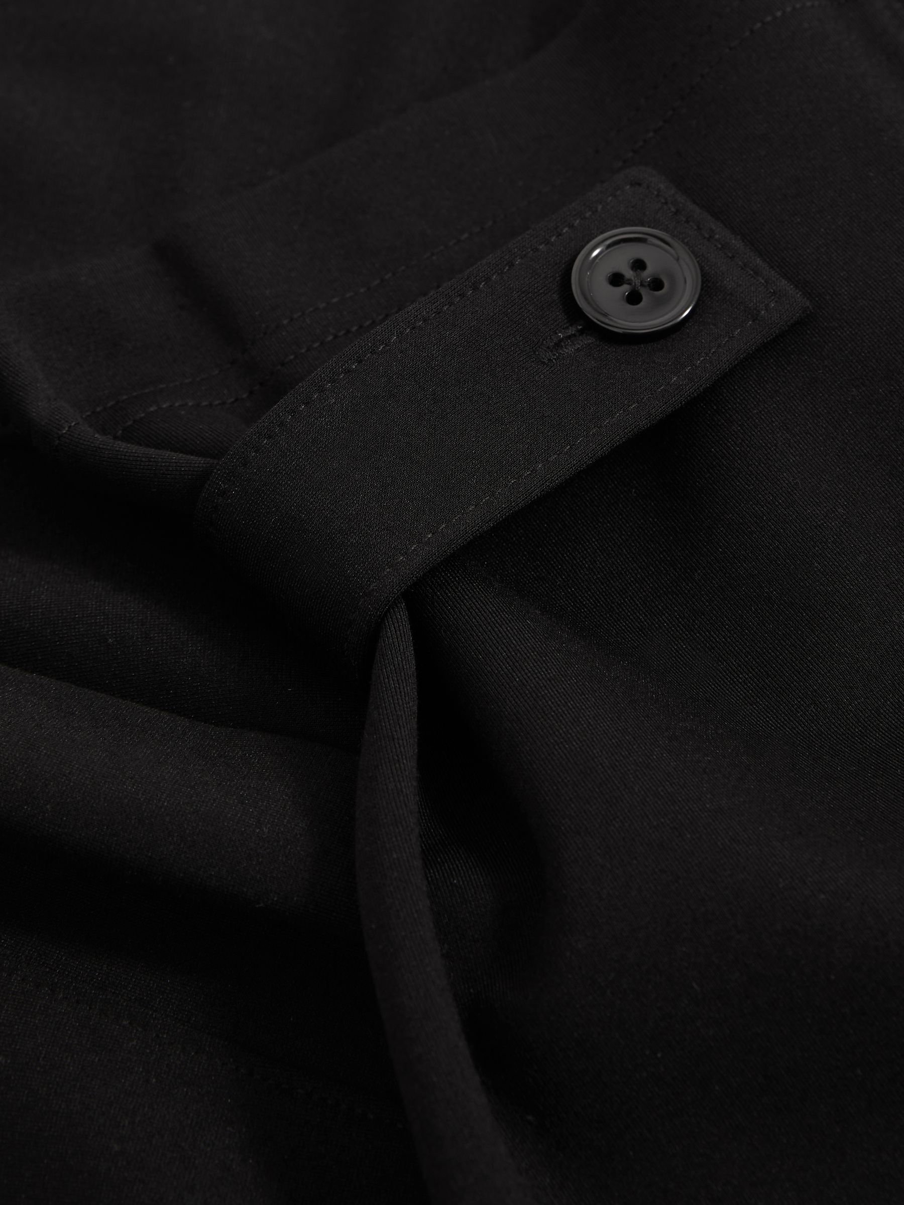 Drawstring Tapered Jersey Joggers in Black/Charcoal - Image 6 of 6