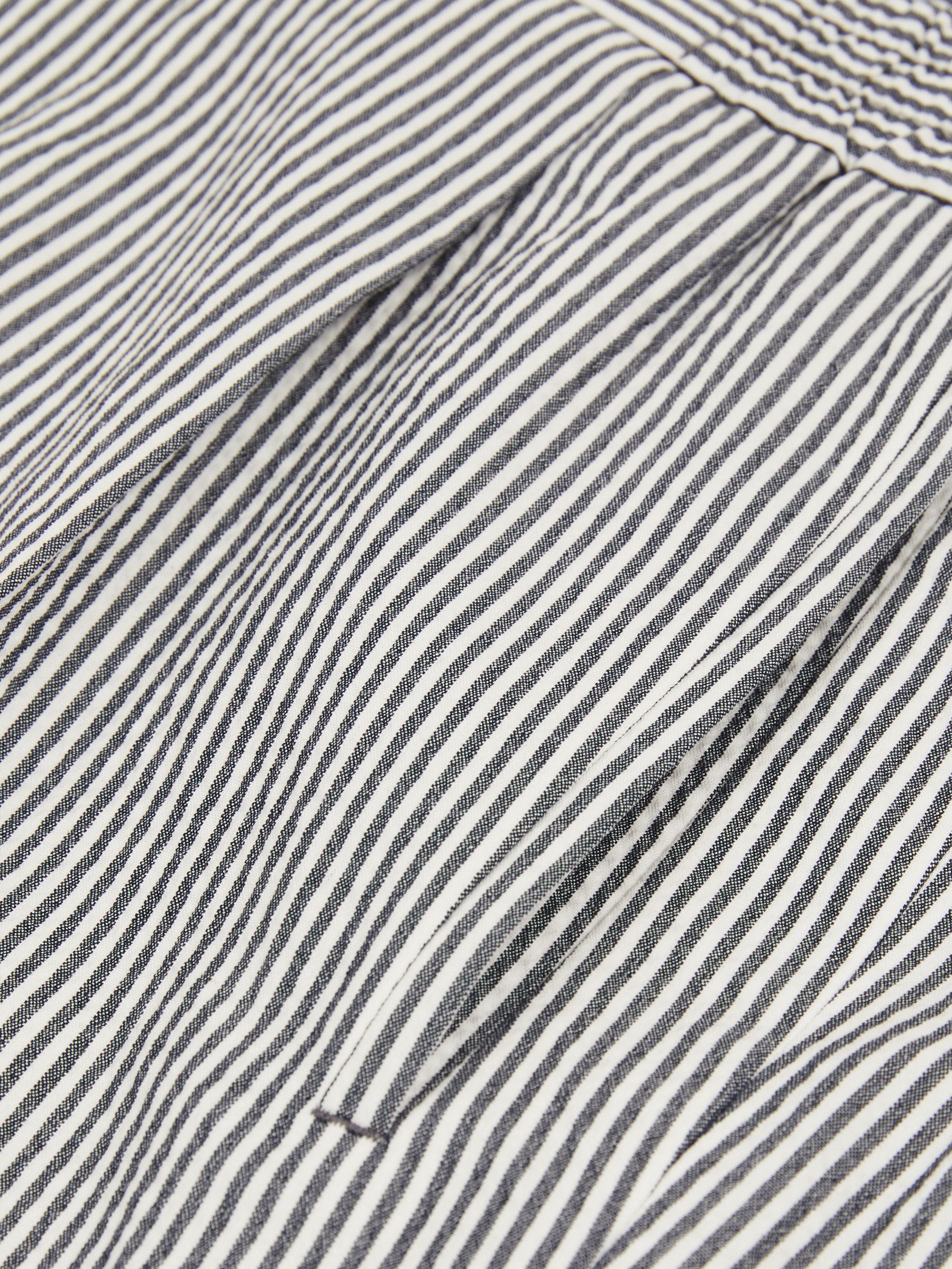 Stretch Seersucker Stripe Trousers in Navy/White - Image 8 of 8