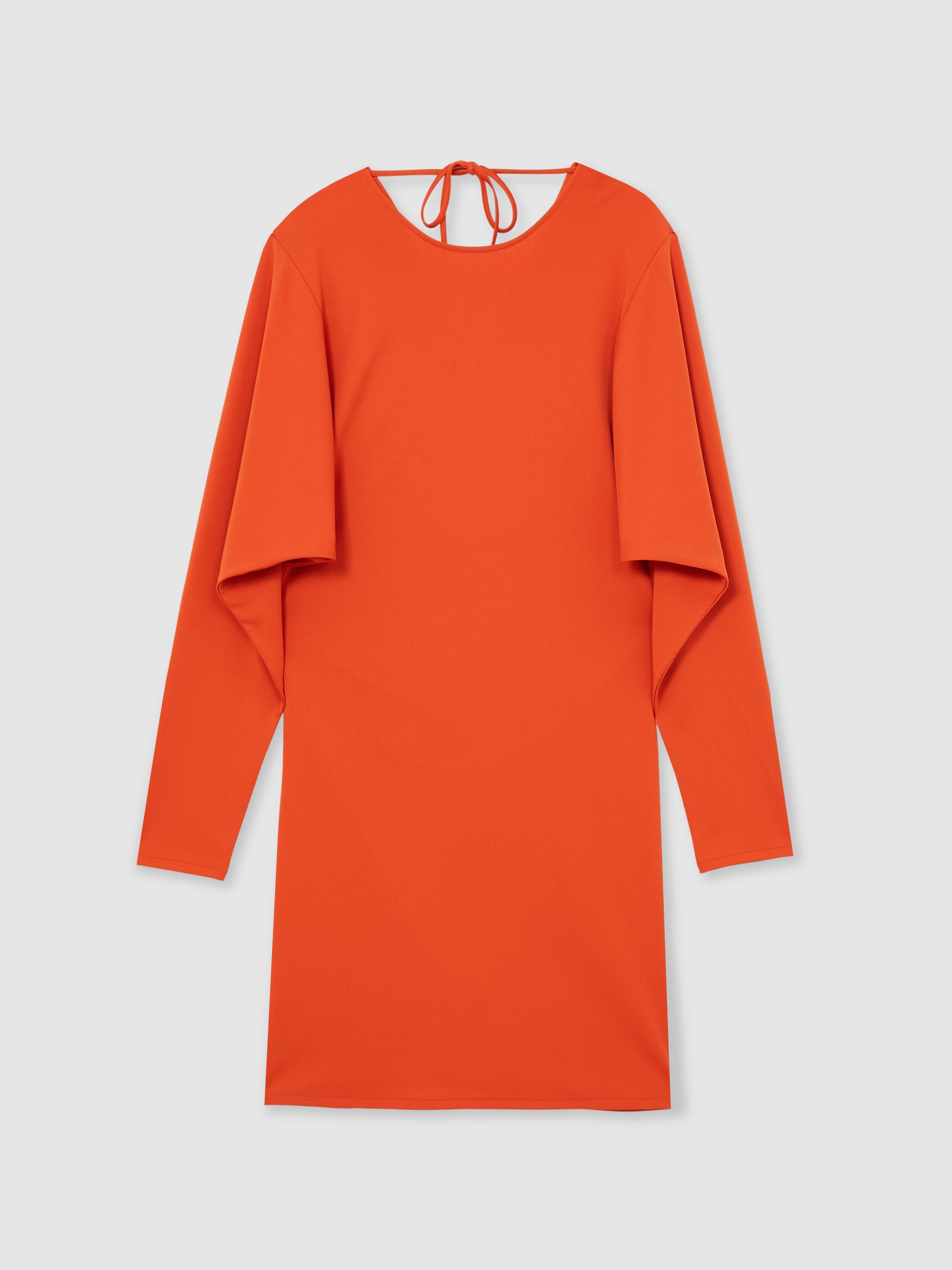 Cowl Back Mini Dress in Orange - Image 2 of 6