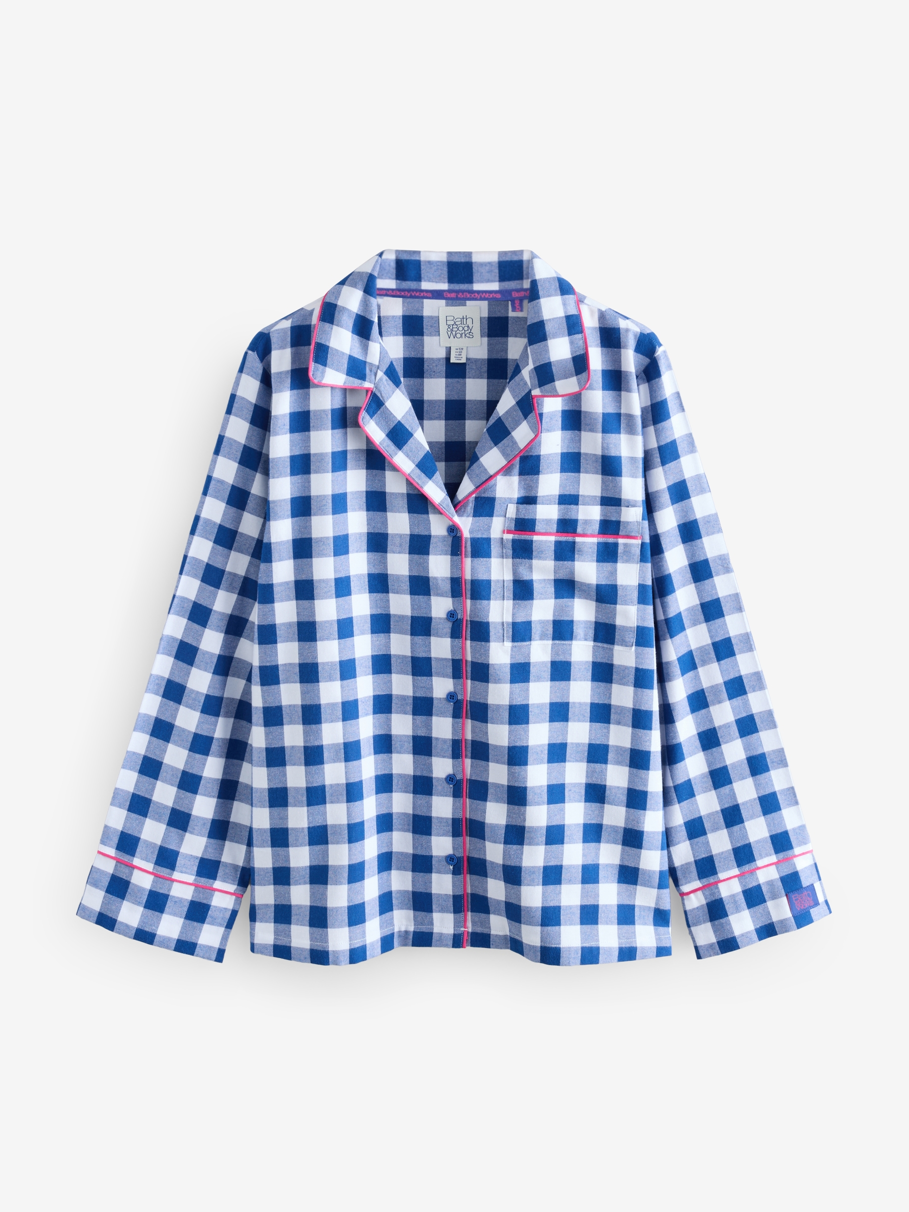 Blue Check Button Through Pyjama Set - Image 7 of 11