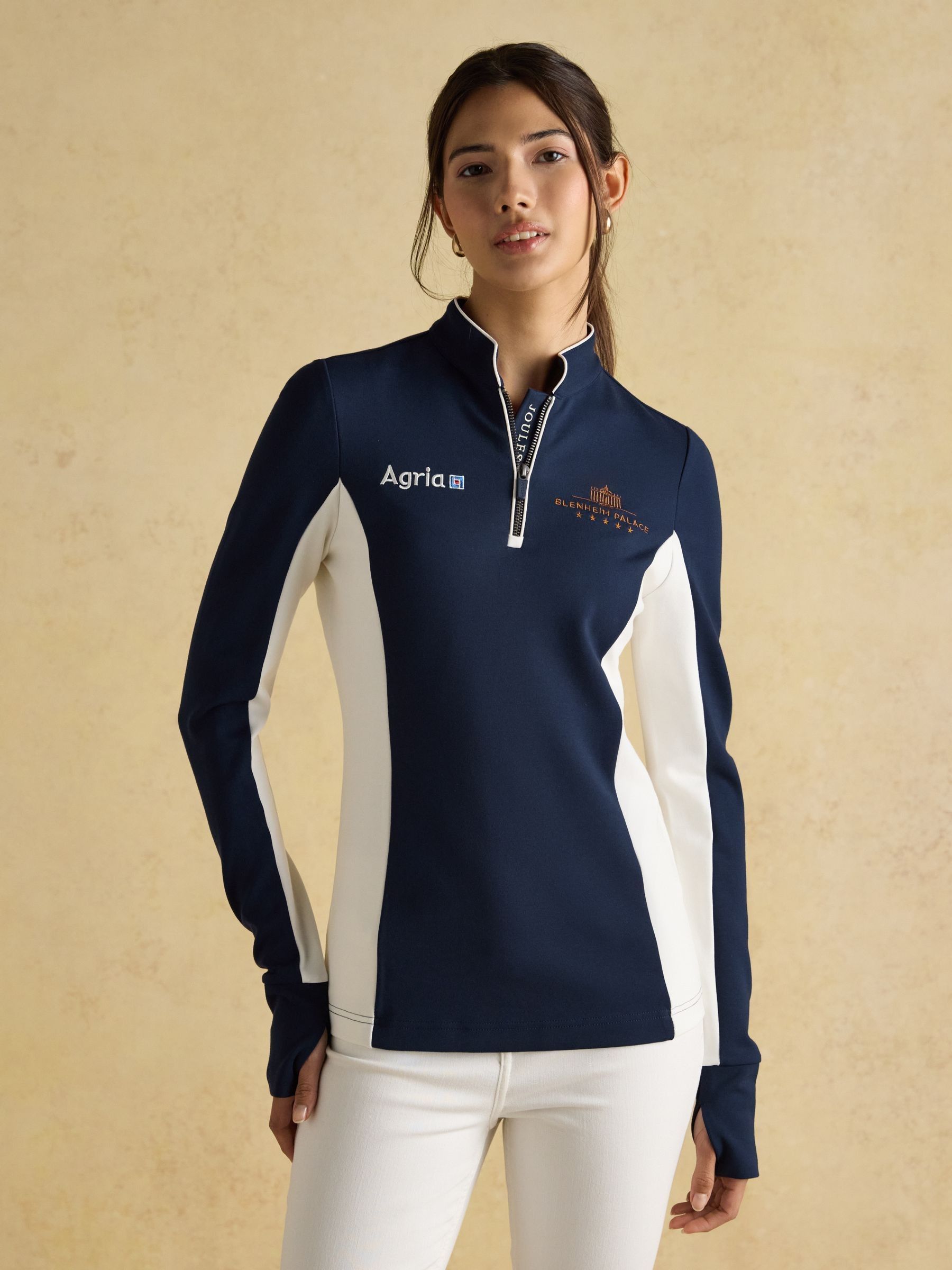 Official Blenheim Navy European Championship 1/4 Zip Long Sleeve Top - Image 1 of 8