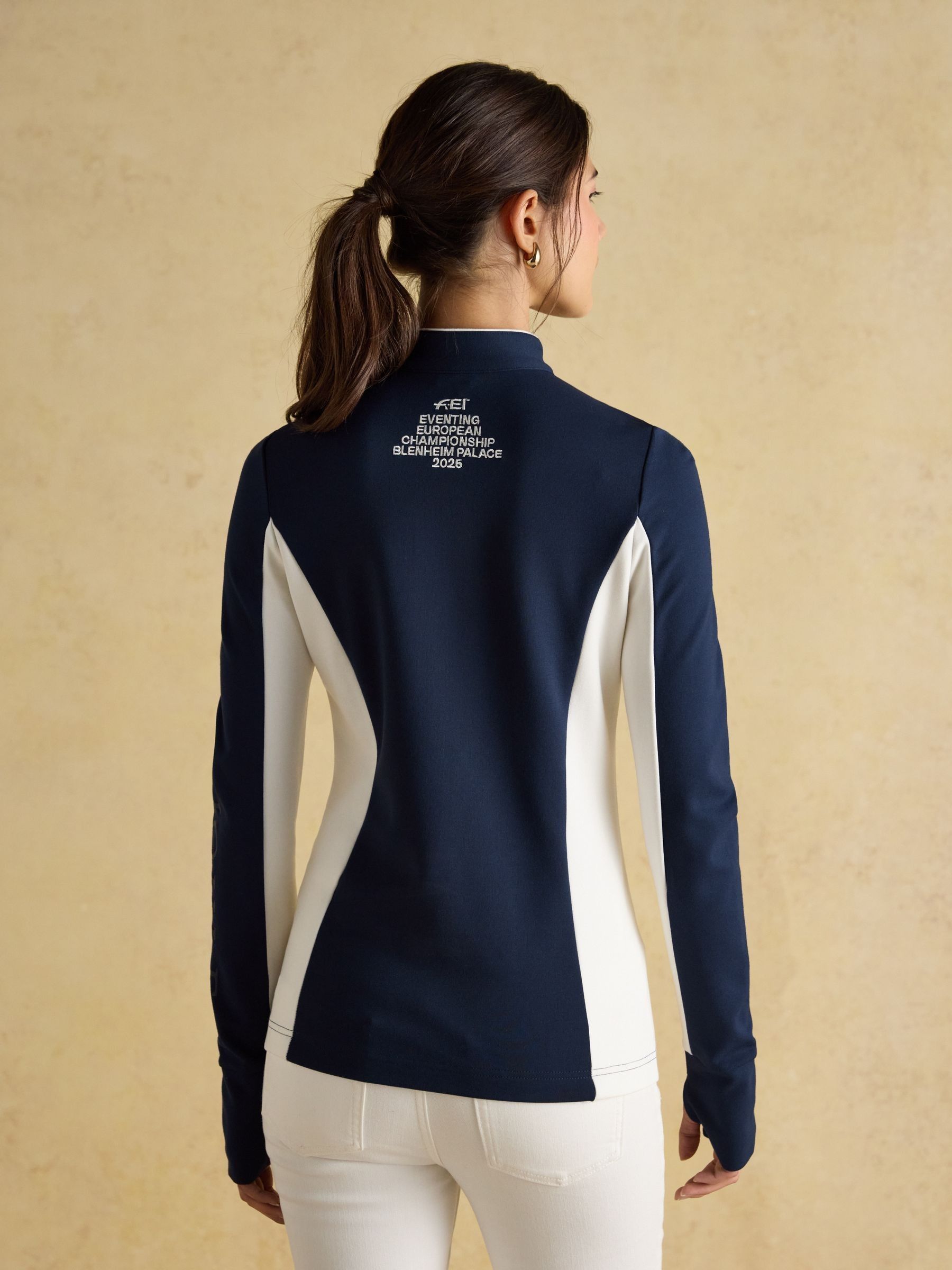 Official Blenheim Navy European Championship 1/4 Zip Long Sleeve Top - Image 2 of 8