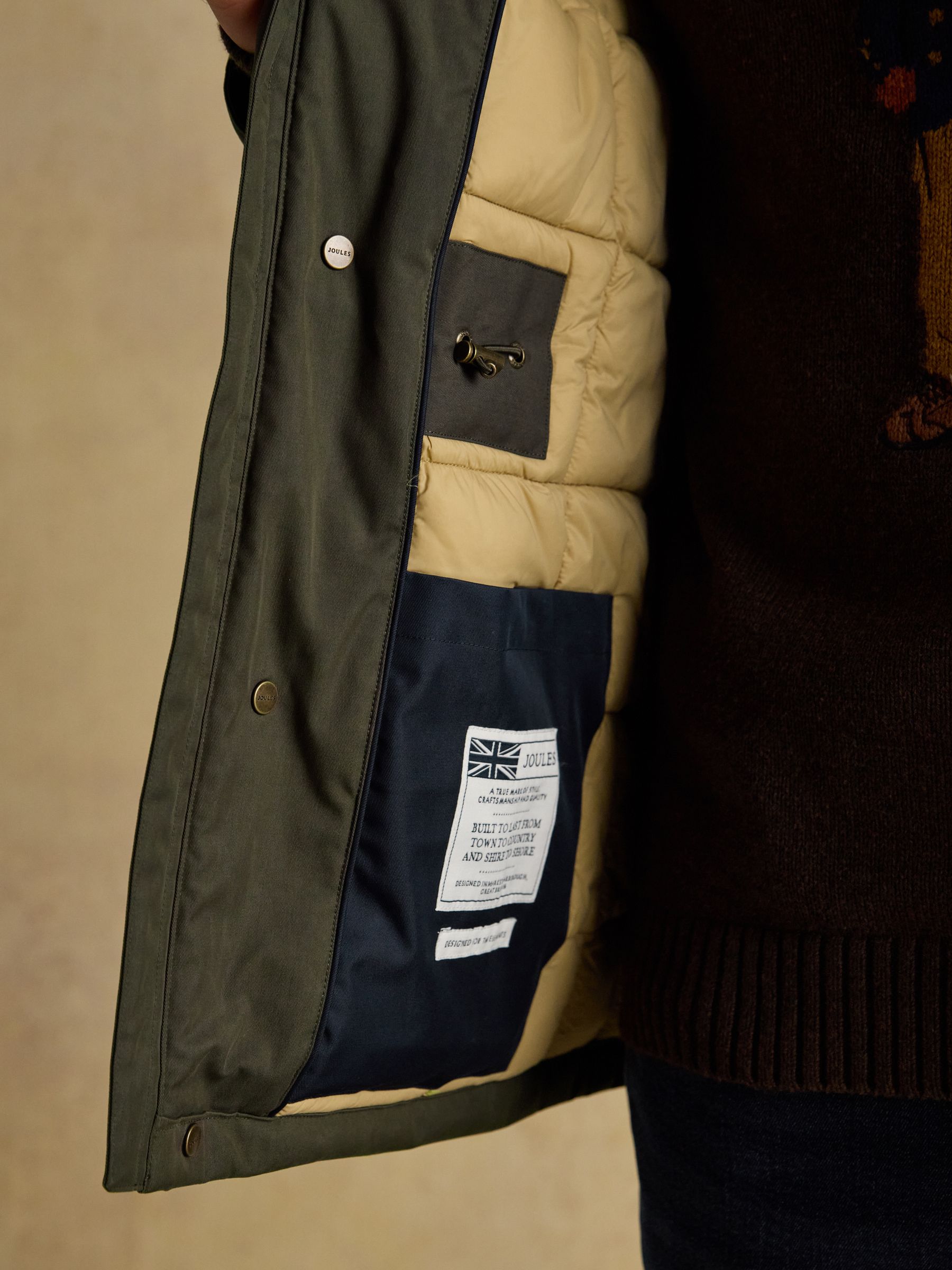 Beckett Green Waterproof Field Coat With Packable Hood - Image 10 of 14