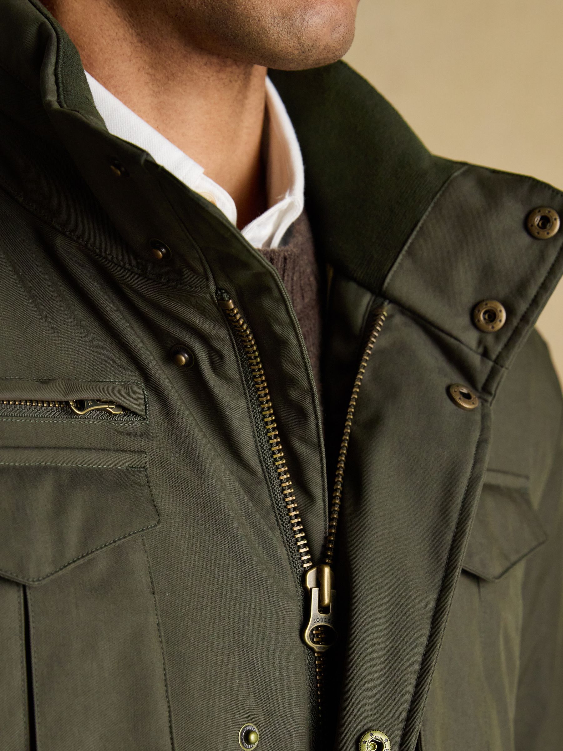 Beckett Green Waterproof Field Coat With Packable Hood - Image 11 of 14