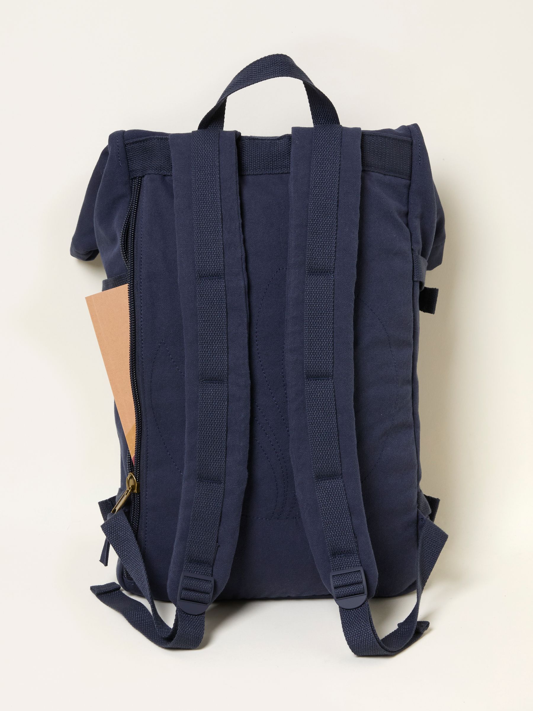 Navy Roll Top Backpack - Image 3 of 4