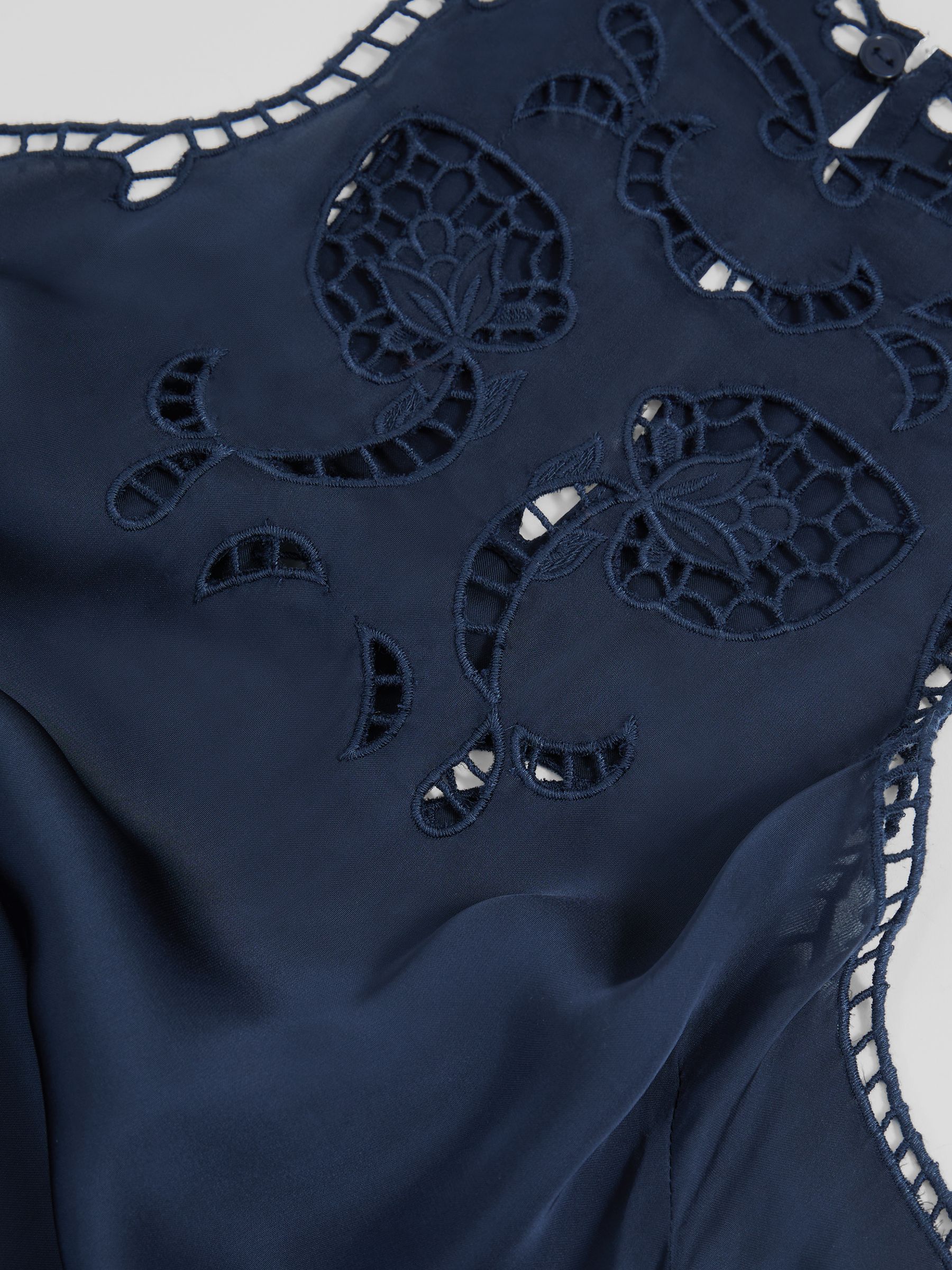 【海外限定】REISSドレス☆Joy Satin Cut-Out Slip Dress in Nav Reiss Satin Cut-Out Slip Dress in Navy - REISS