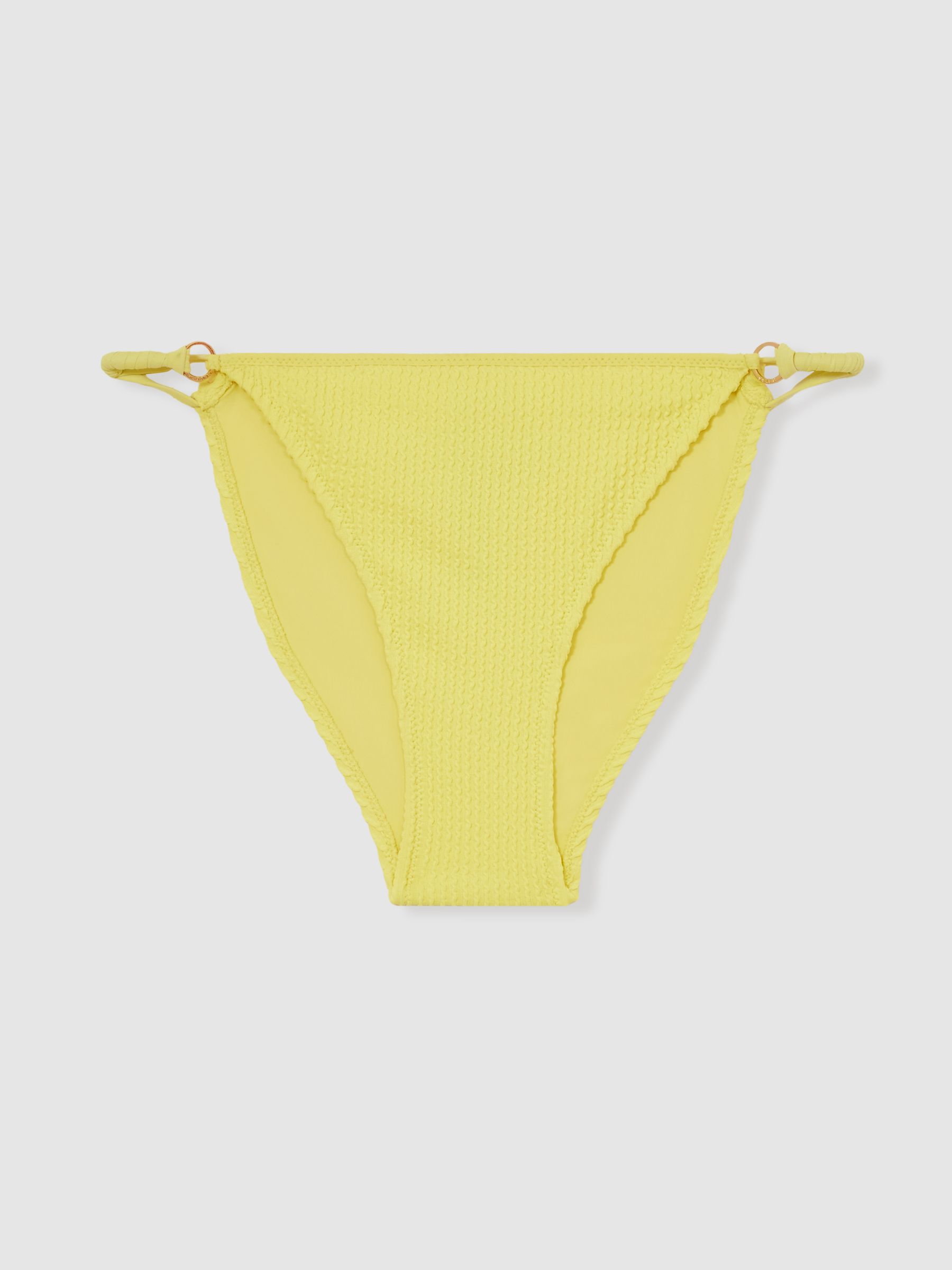 Crinkle Bikini Bottoms in Lemon Yellow - Image 2 of 5