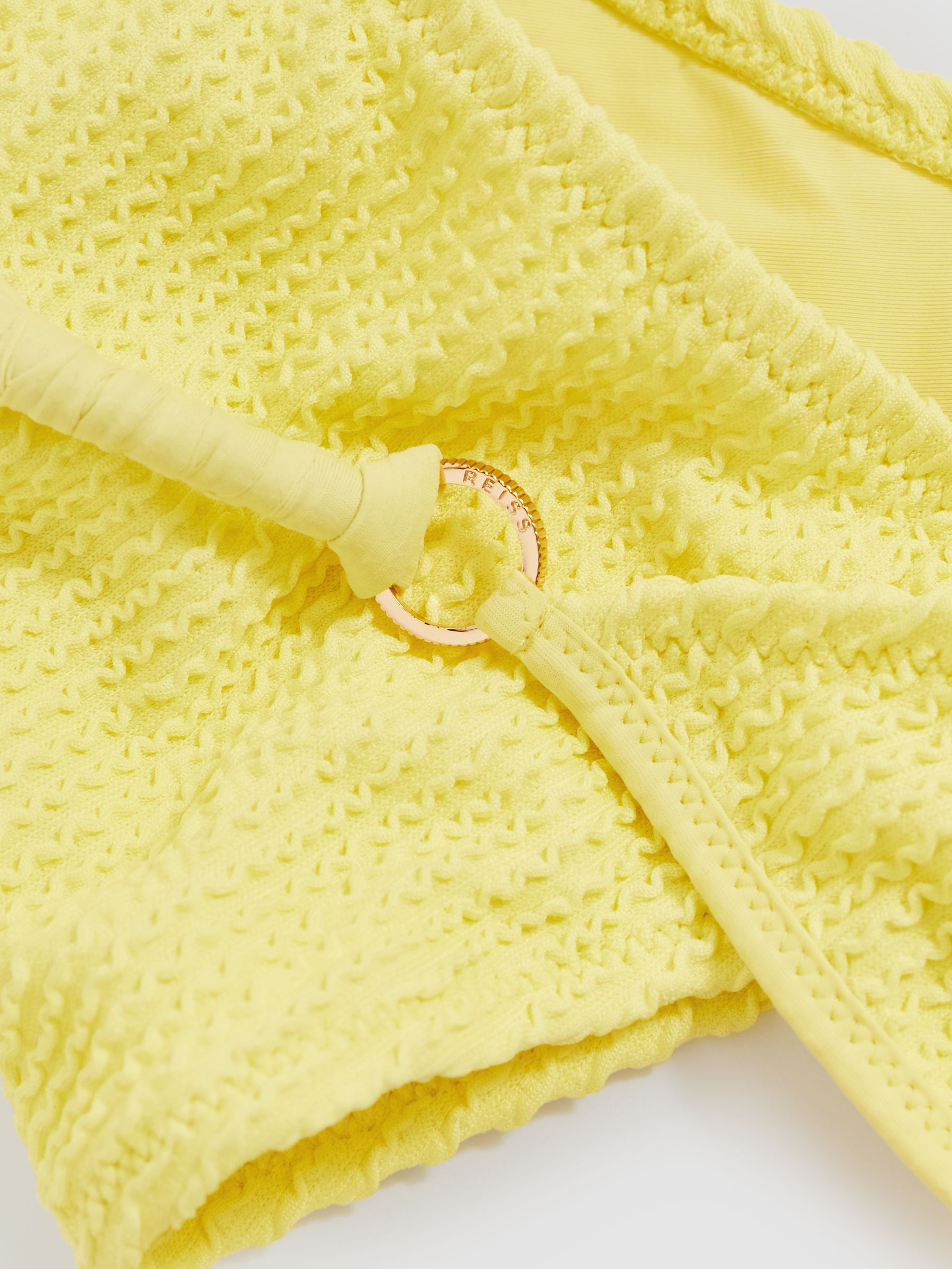 Crinkle Bikini Bottoms in Lemon Yellow - Image 4 of 5