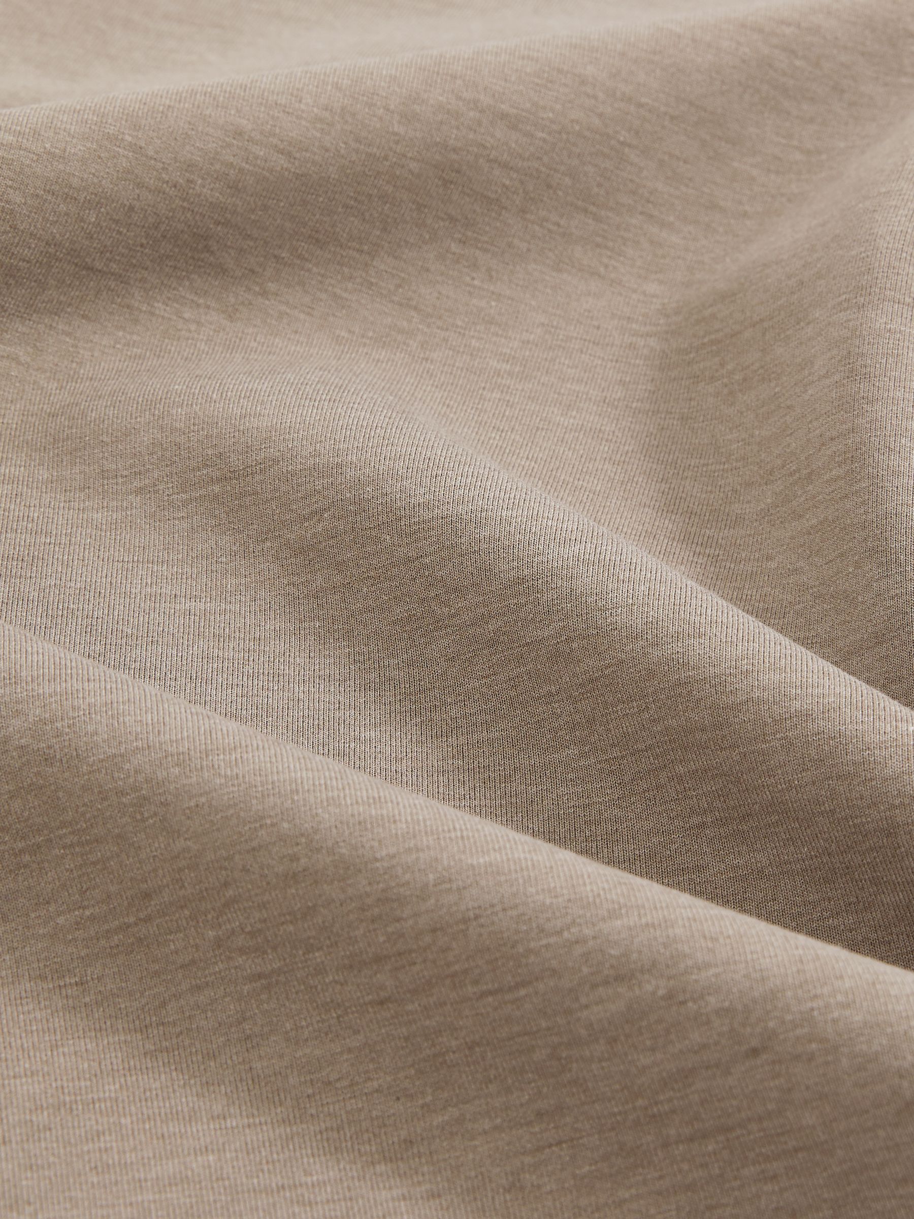 Interlock Jersey Crew Neck T-Shirt in Taupe Brown - Image 6 of 6