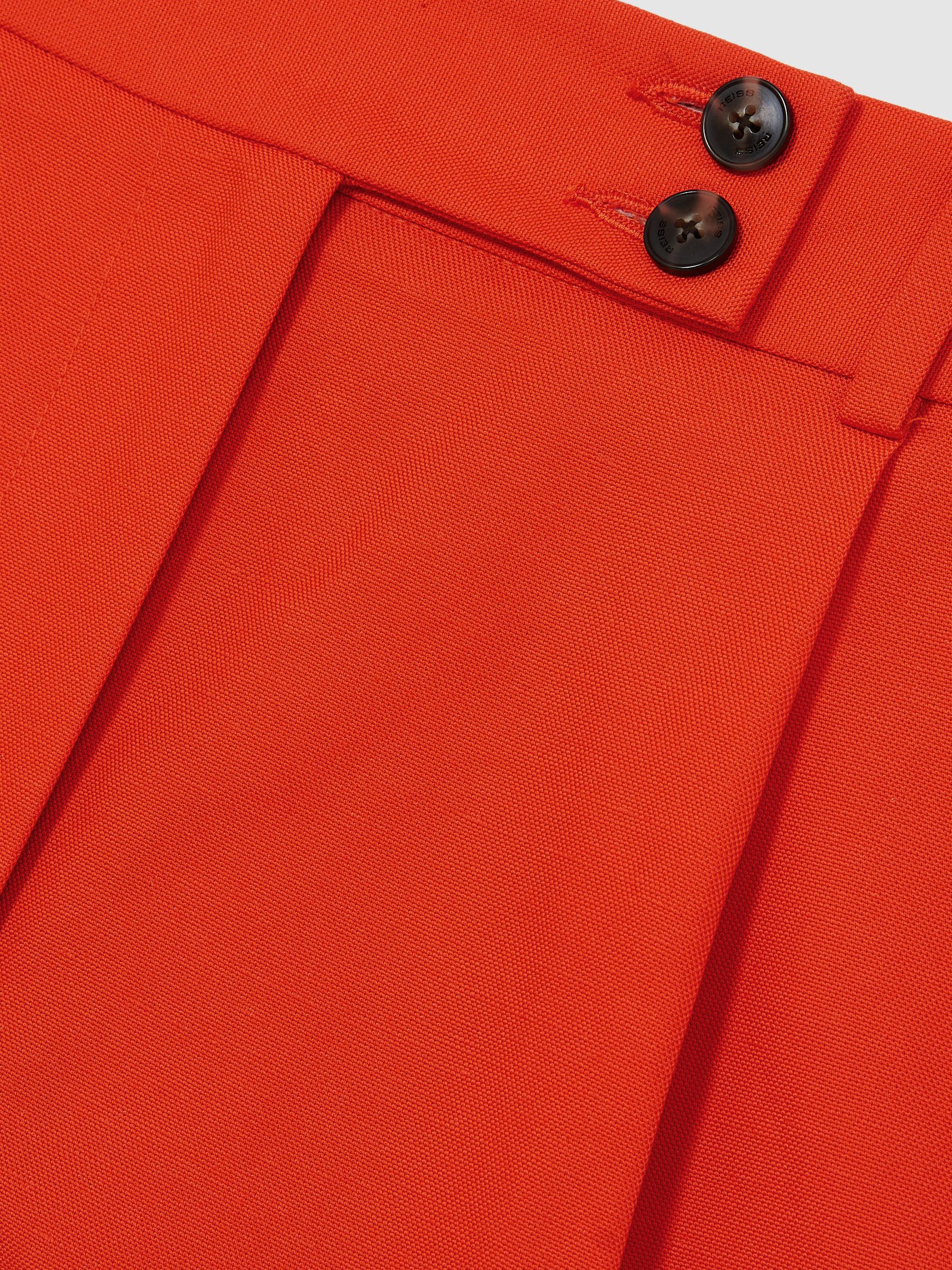 Tailored Shorts With Linen in Orange - Image 7 of 7