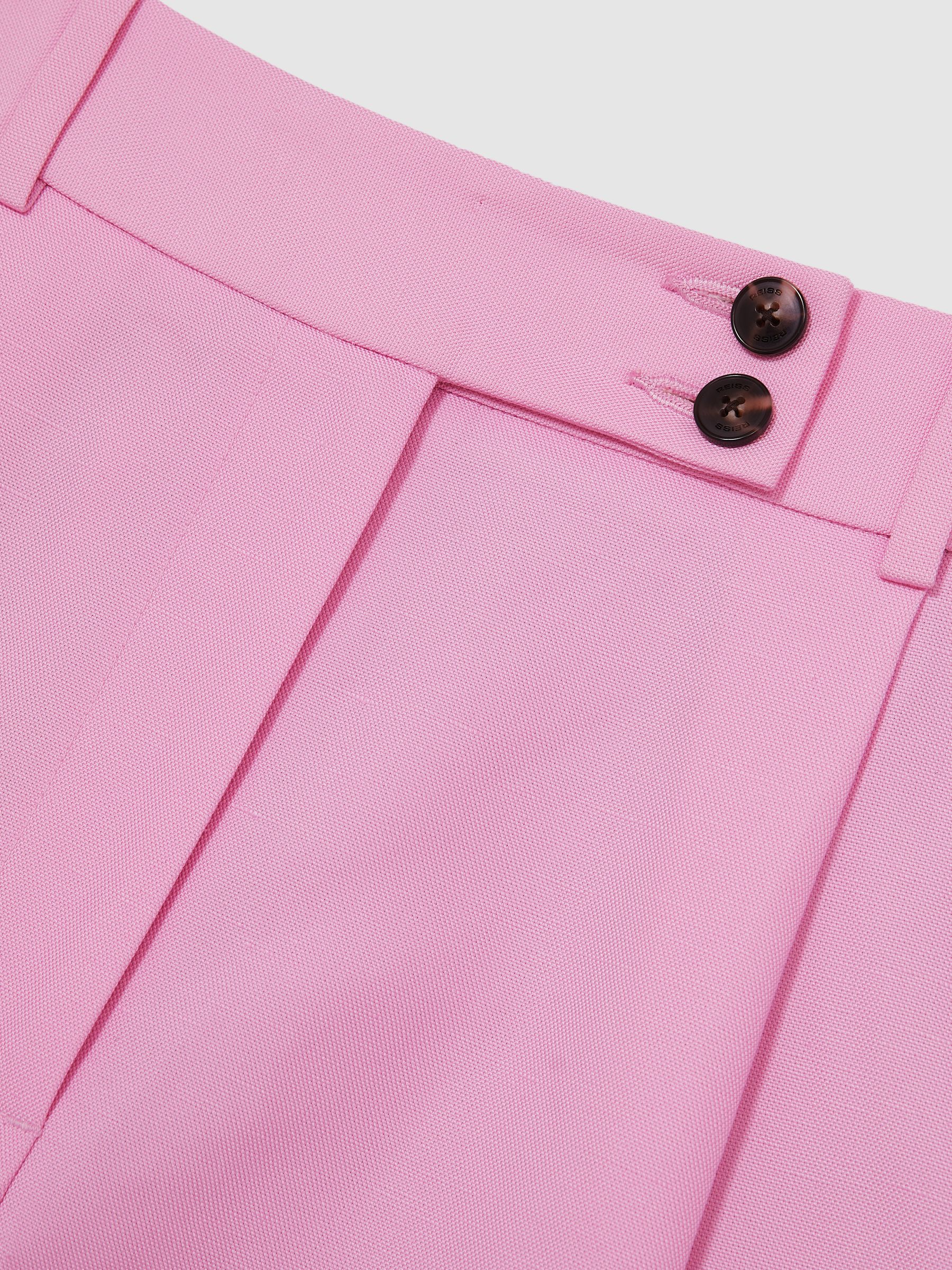 Tailored Shorts With Linen in Pink - Image 6 of 6