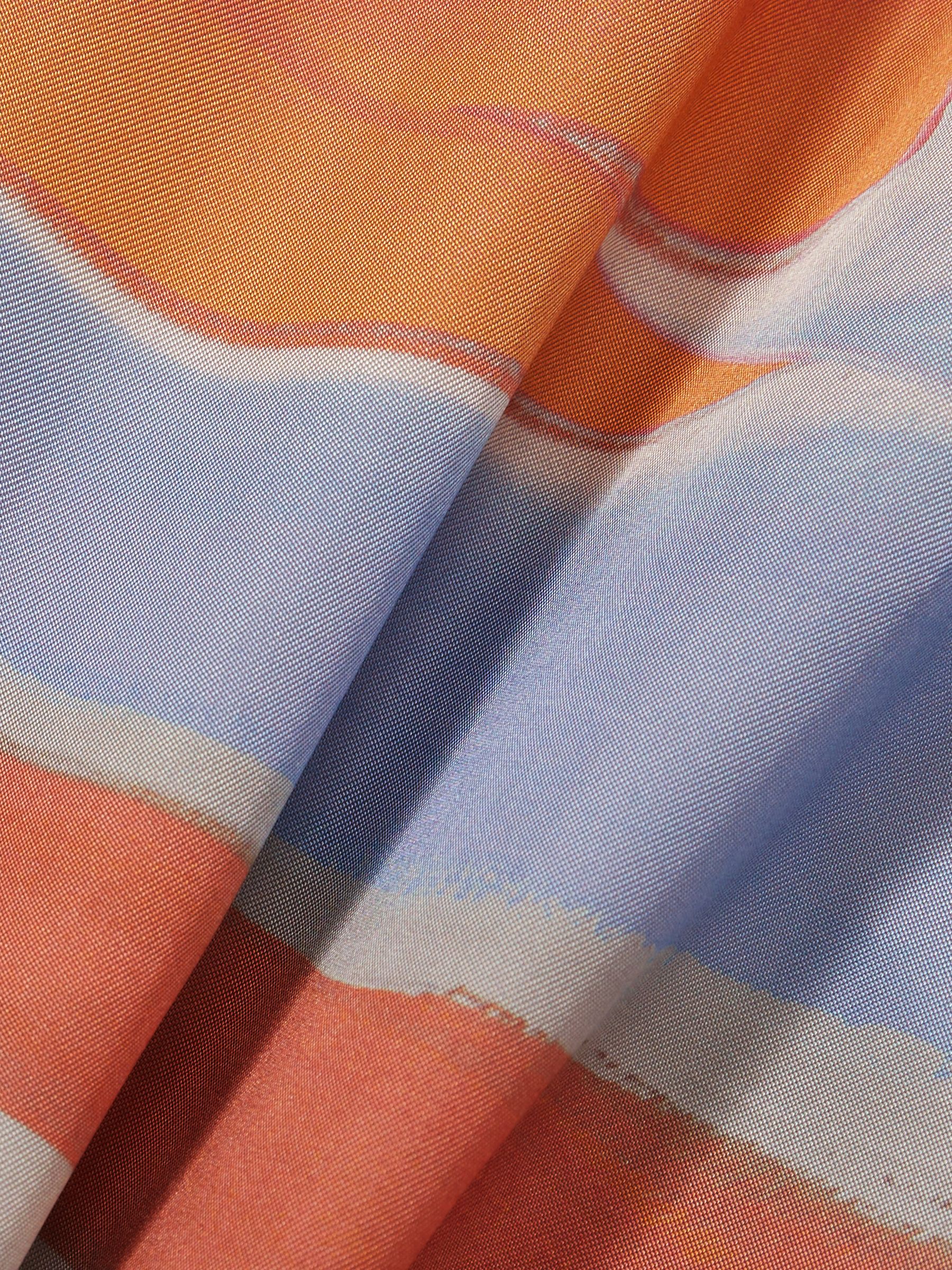 Sunset Print Sleeveless Slip Dress in Coral - Image 7 of 7