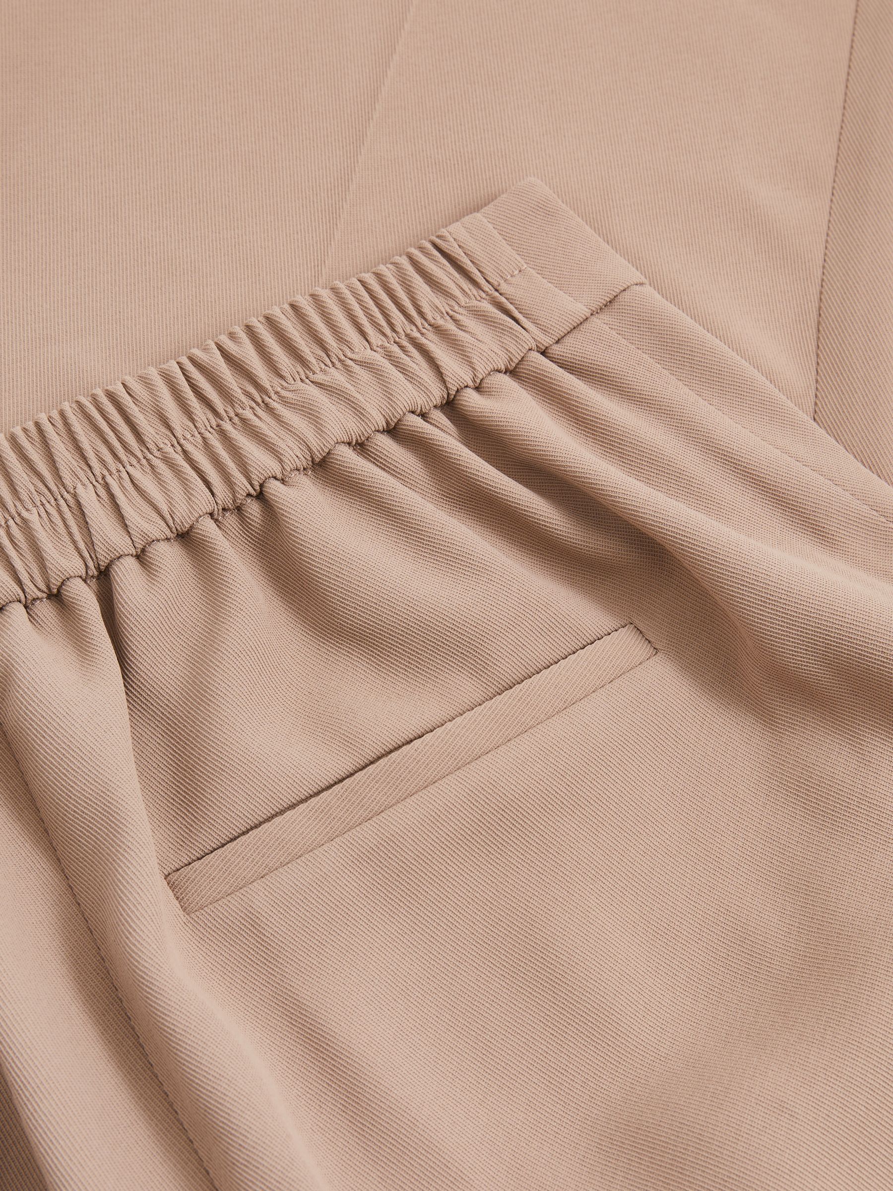 Tapered Elasticated-Waist Trousers in Mink Neutral - Image 6 of 6