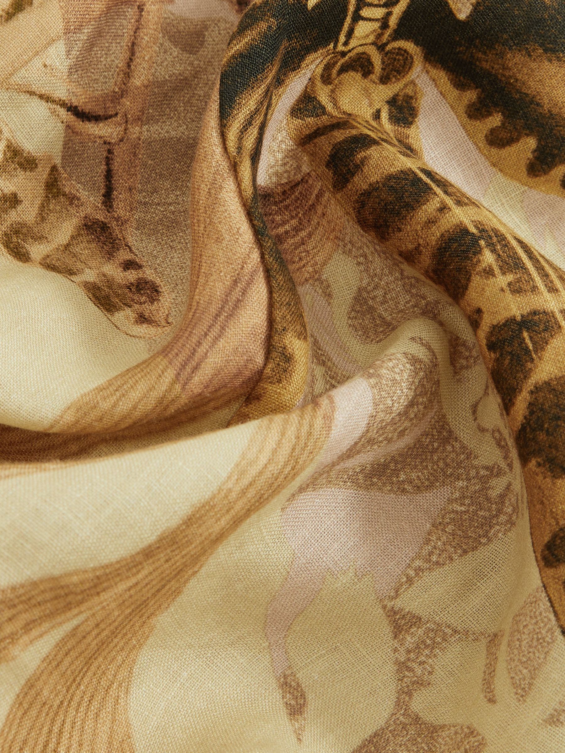 Reiss | NYBG Linen Floral Midi Dress in Neutral - Image 6 of 6