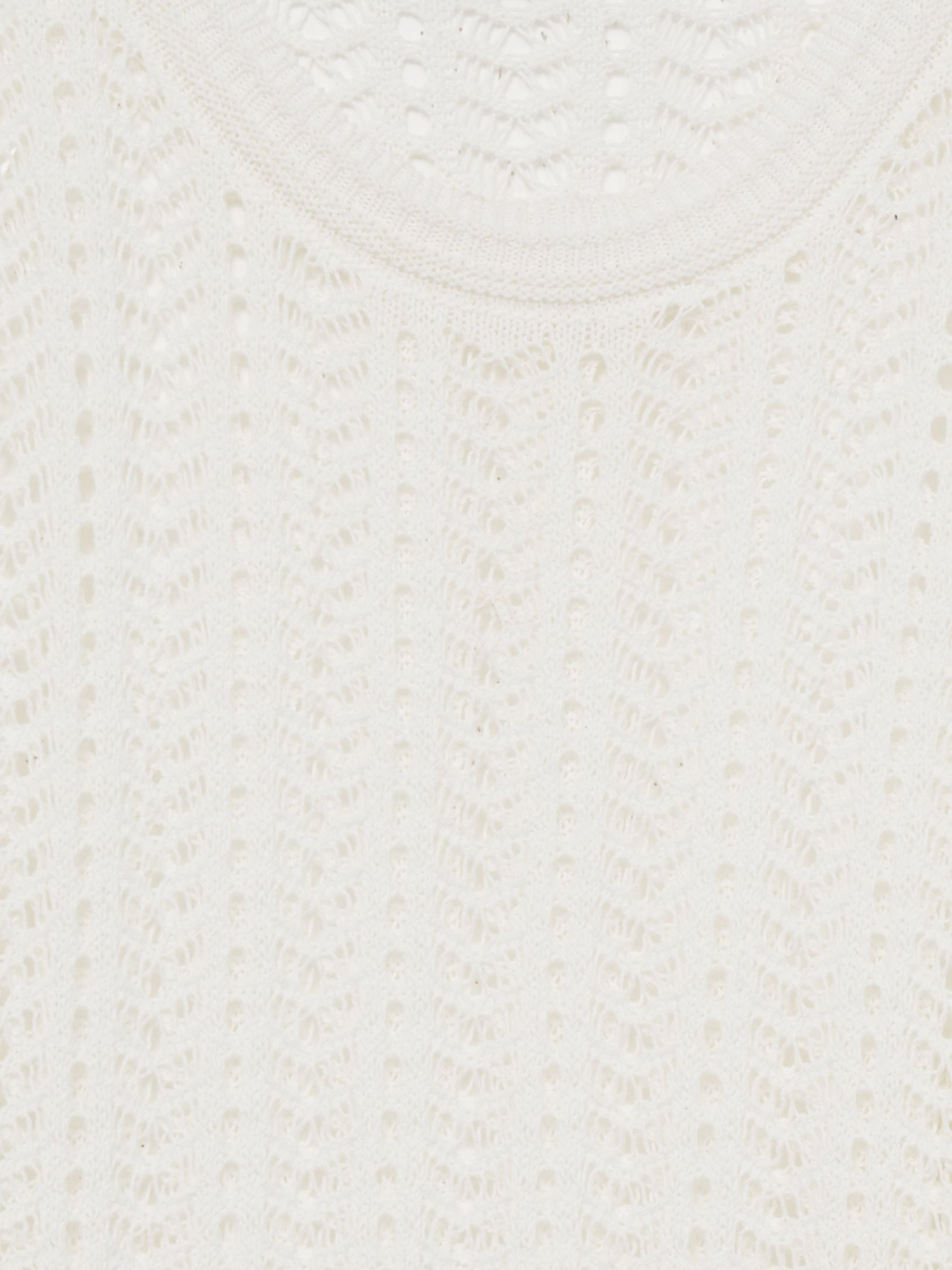 Open-Knit Crew-Neck Jumper in White - Image 7 of 7