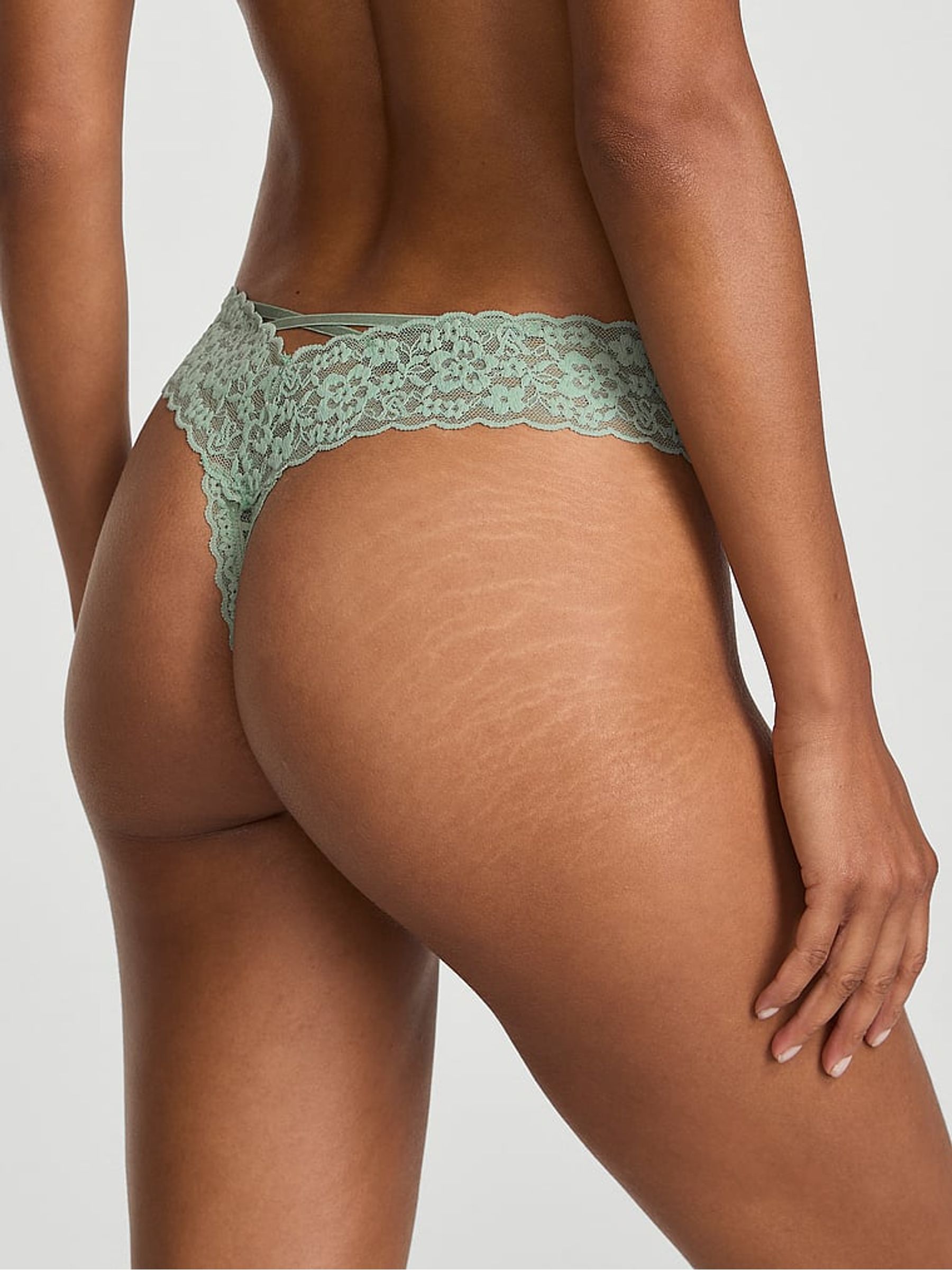 Seasalt Green Thong Strappy Back Knickers - Image 2 of 3