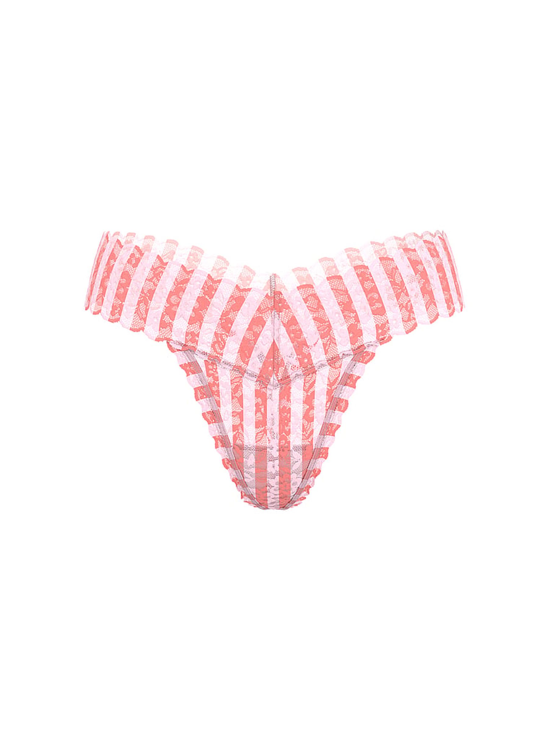Pretty Blossom Pink Stripe Thong Knickers - Image 3 of 3