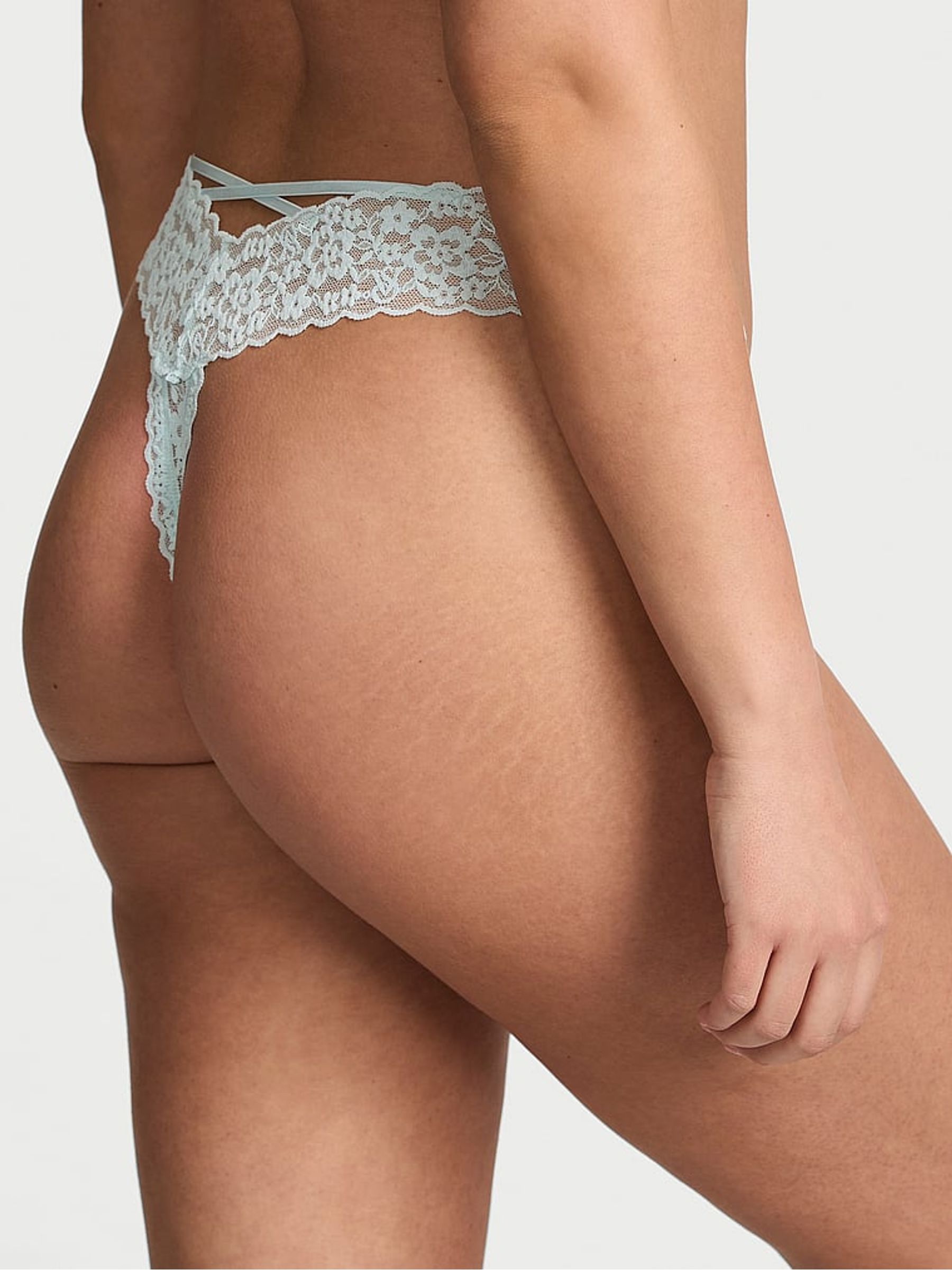Tradewind Blue Thong Strappy Back Knickers - Image 2 of 3