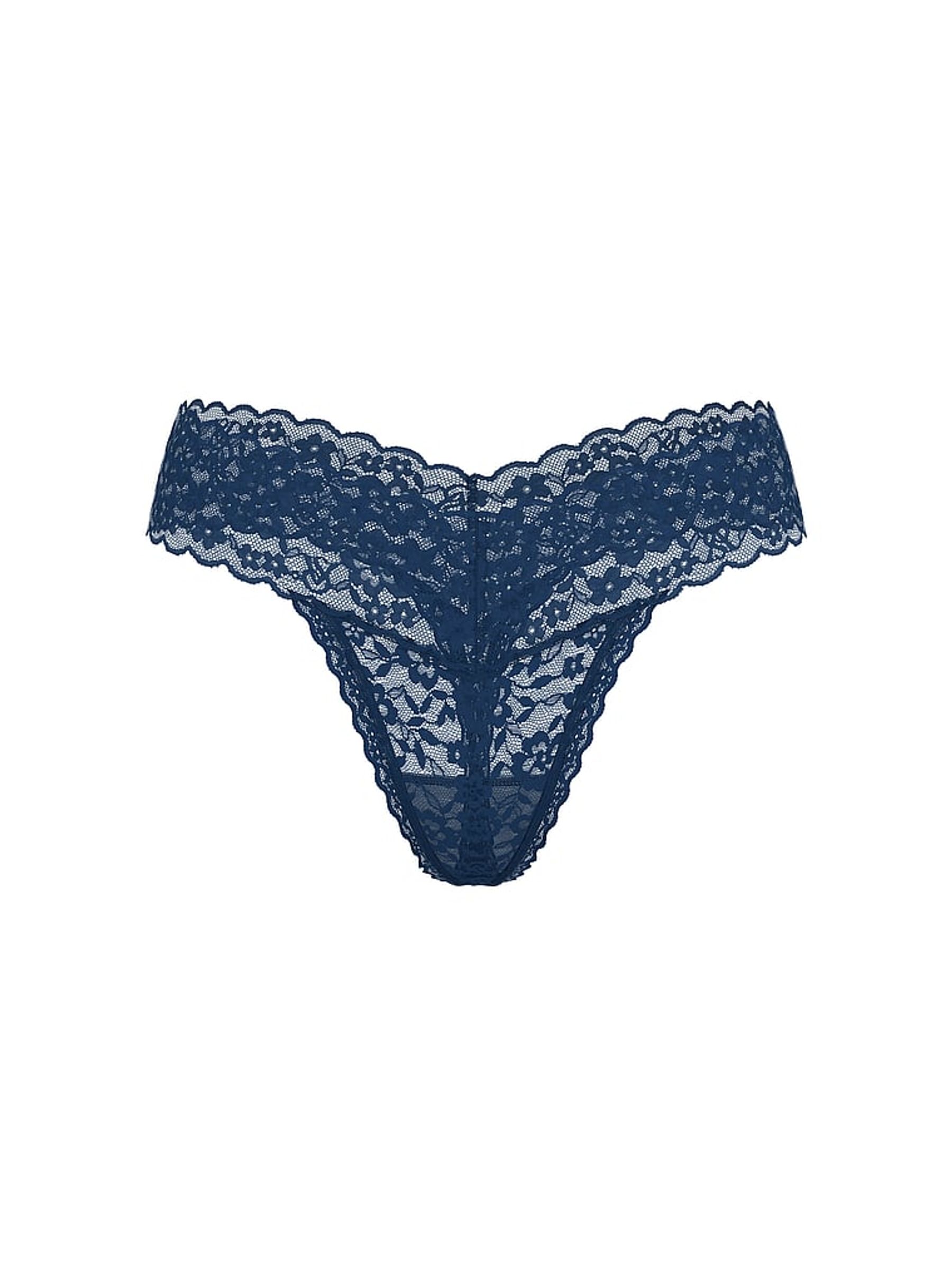 Midnight Sea Blue Thong Knickers - Image 3 of 3