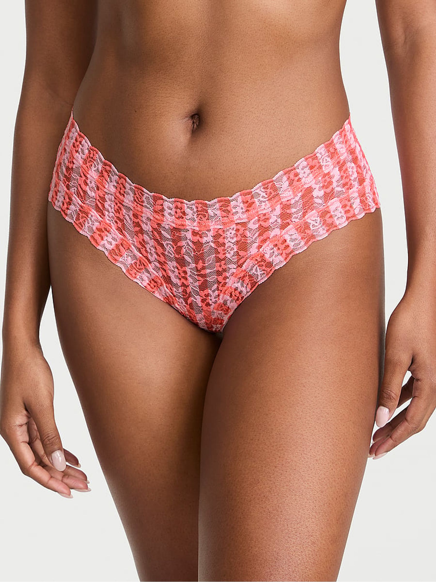 Pretty Blossom Pink Stripe Cheeky Knickers - Image 1 of 3