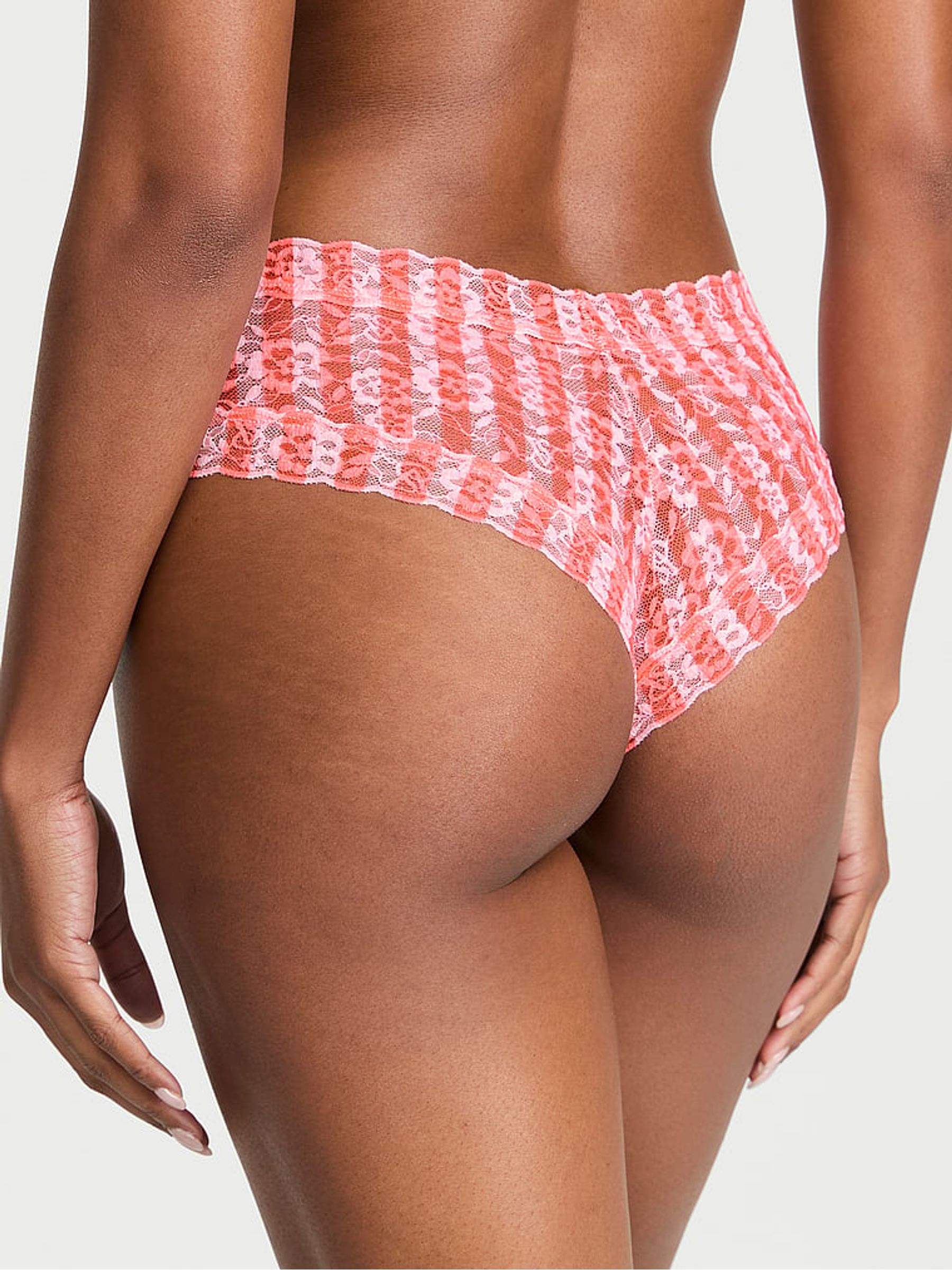 Pretty Blossom Pink Stripe Cheeky Knickers - Image 2 of 3