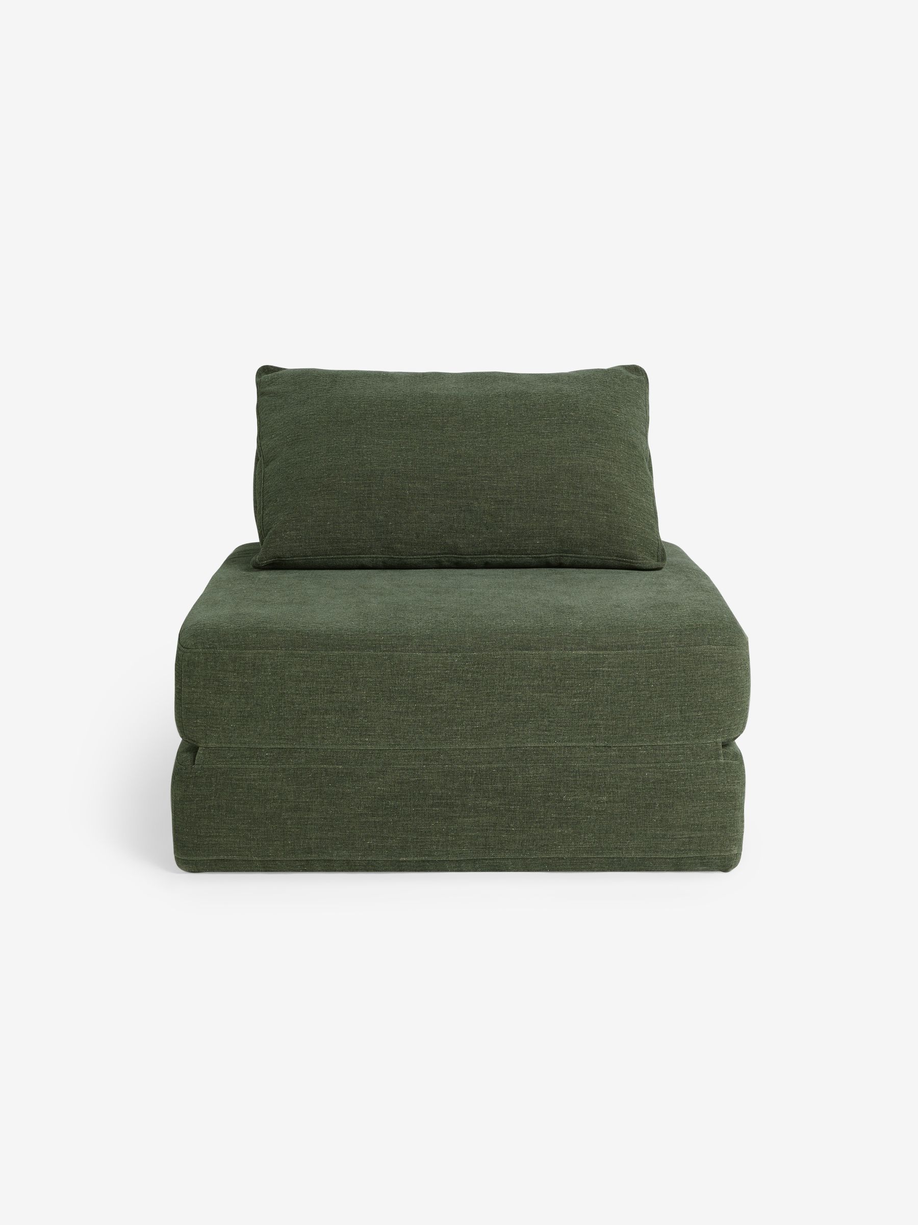 Piero Foldable Sofabed in Green Soft Textured Weave - Image 7 of 7
