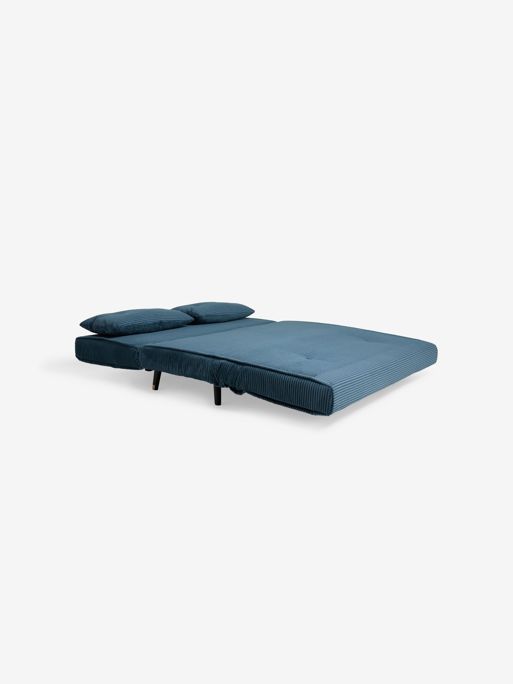 Large Haru 2 Seater Sofa Bed in Steel Blue Corduroy - Image 5 of 6