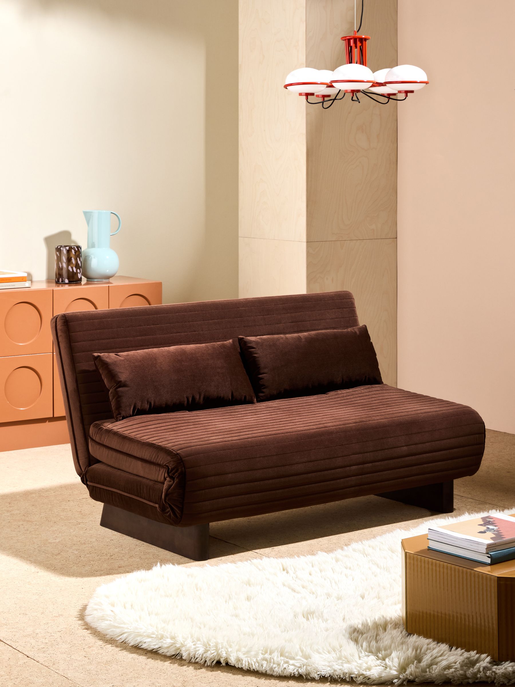 Large Bingham 2 Seater Sofa Bed in Chocolate Brown - Image 1 of 7