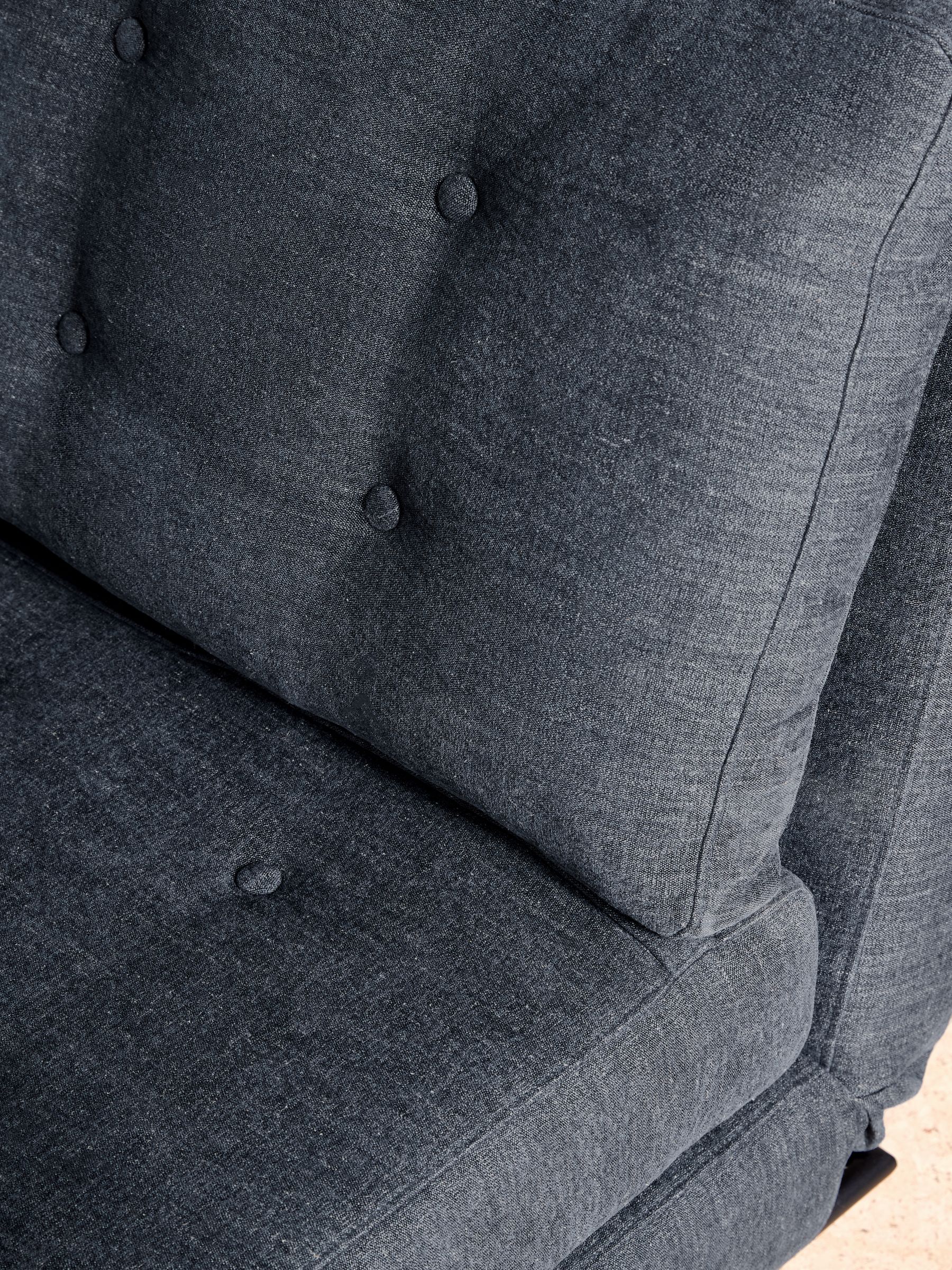 Large Lina 2 Seater Sofa Bed in Pacific Blue Soft Textured Weave - Image 5 of 7